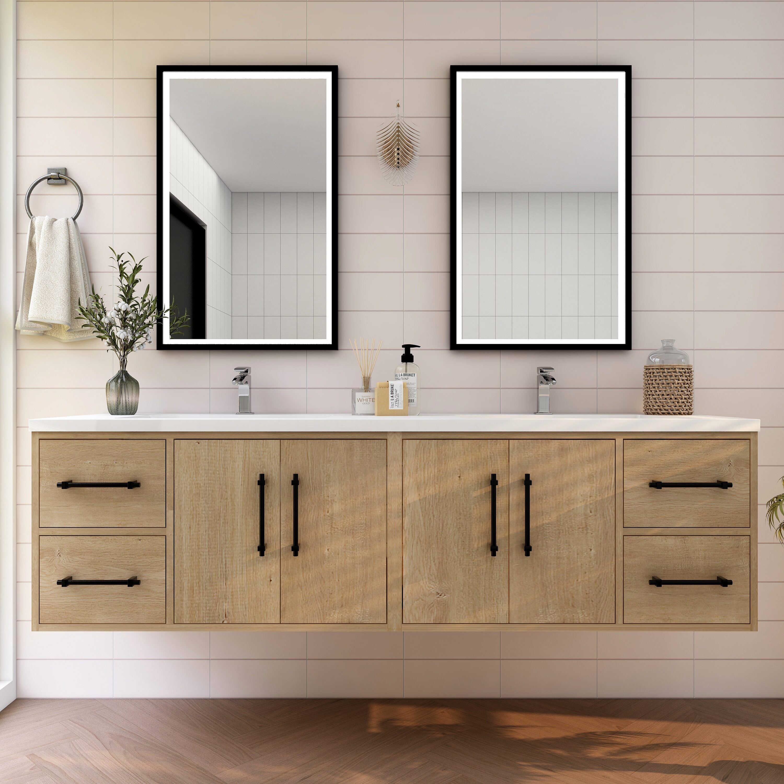 BV Better Vanity VICTORIA72DWH-OAK Bath-Vanity-Combo - View #7