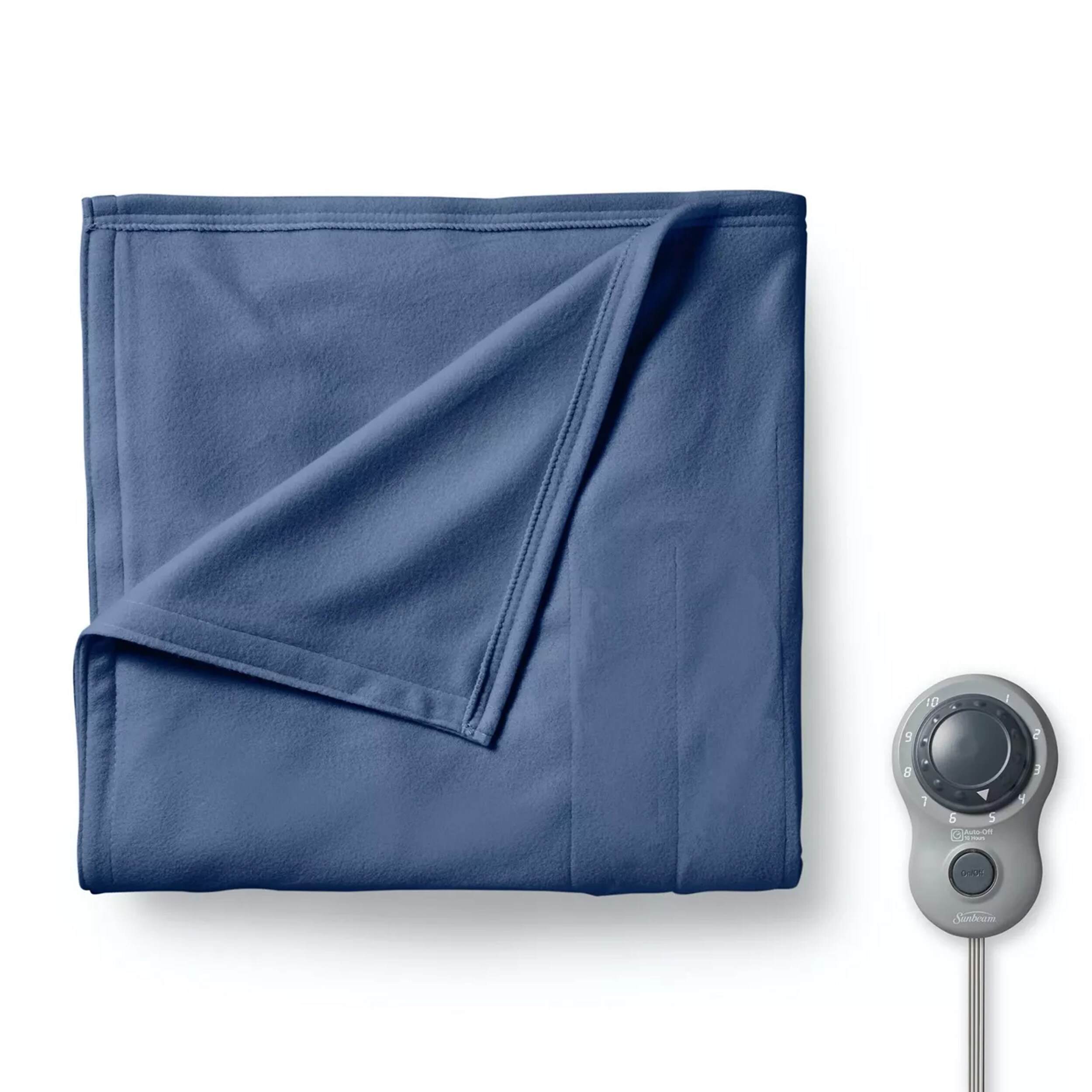 Sunbeam  Twin Size Electric Fleece Heated Blanket in Blue