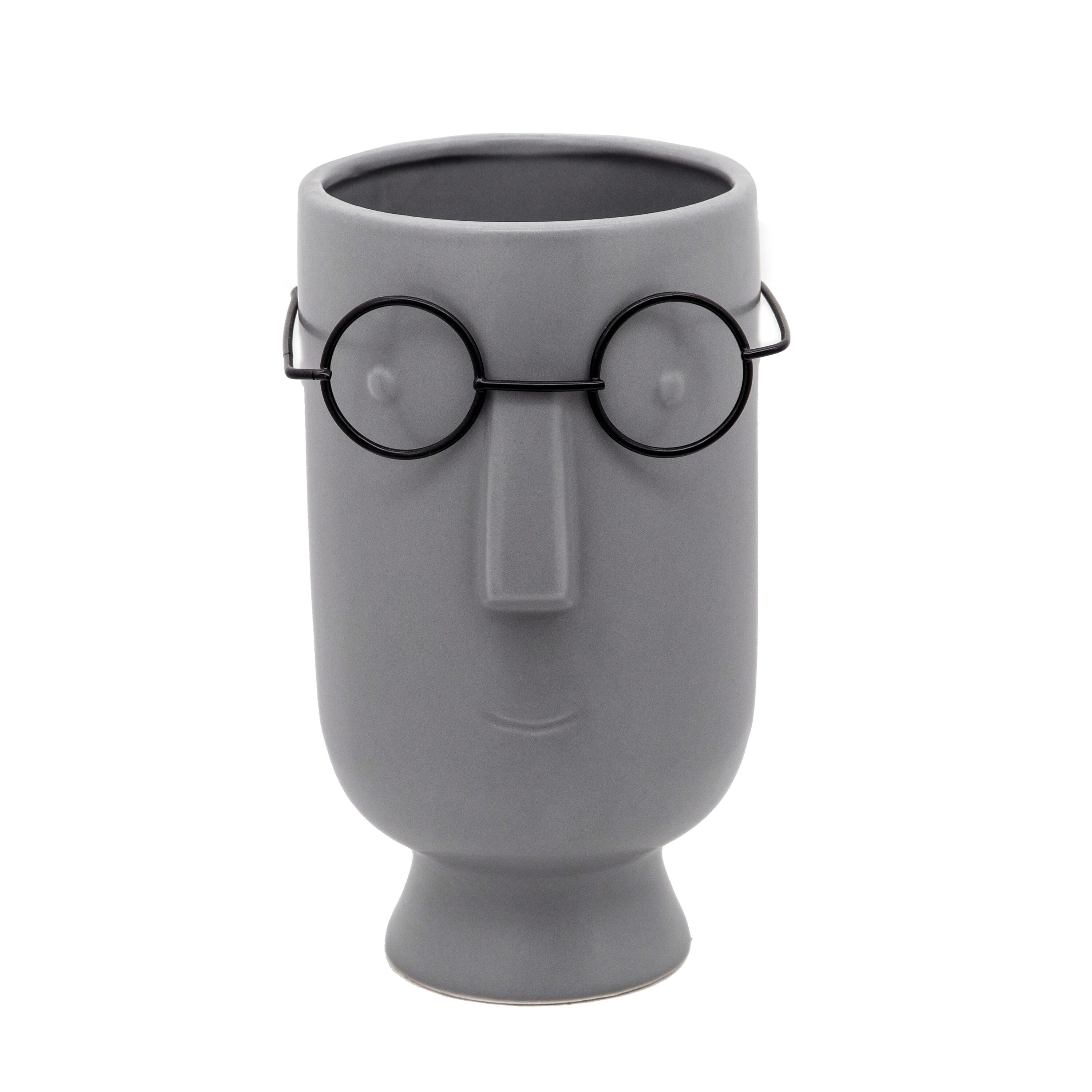 Sagebrook Home 15825-01 Gray Ceramic Modern Vase