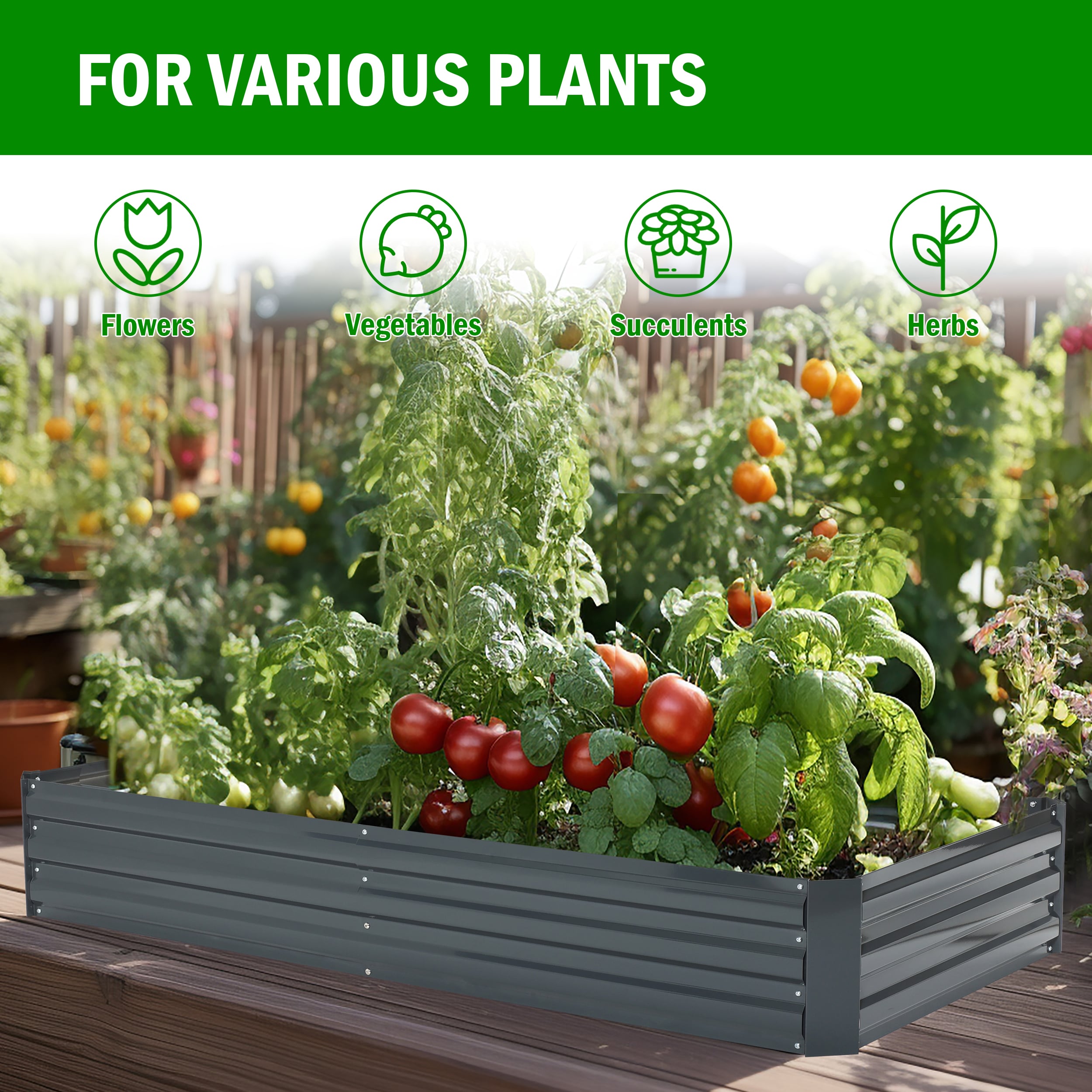 LuxenHome WHPL913-GY Planter-Window-Box - View #5