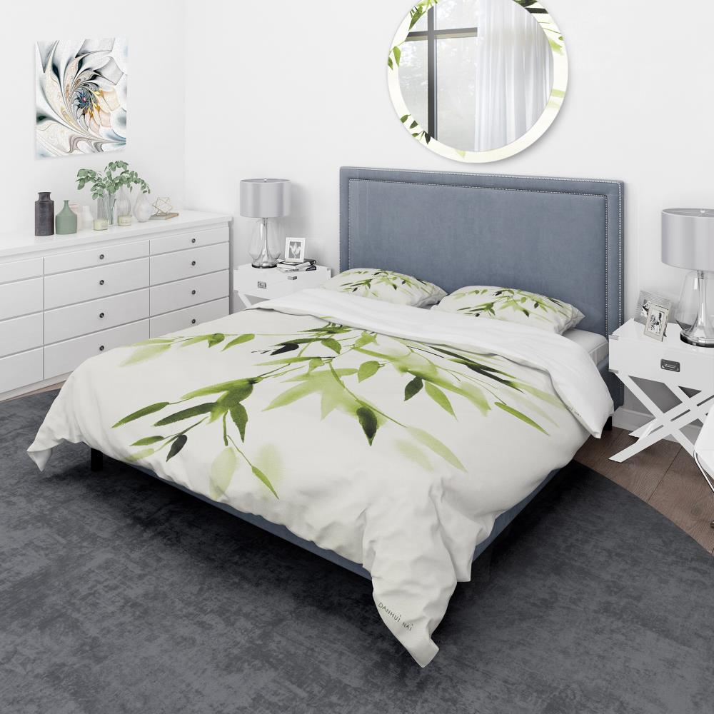 Designart BED30568-T 3-Piece Green Twin Duvet Cover Set