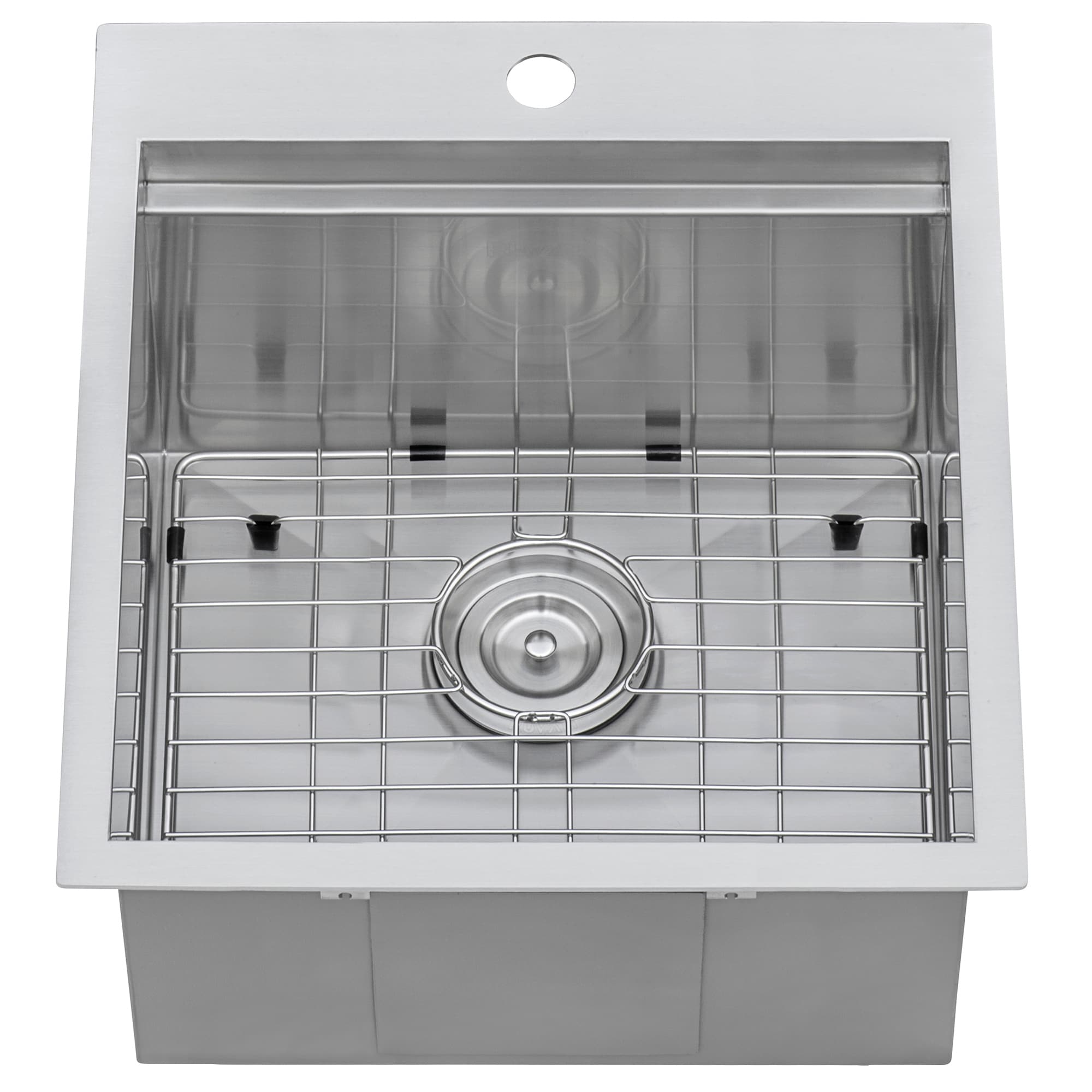 Ruvati Merino Drop-In 21-in x 20-in Stainless Steel Single Bowl Workstation  Kitchen Sink in the Kitchen Sinks department at