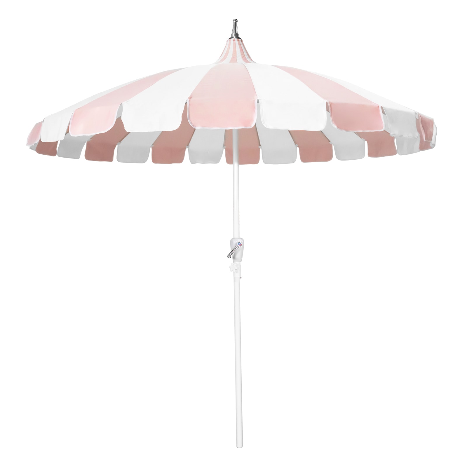 GARSING 8FT-PAGODA-PINK 8-ft Aluminum Pink No-tilt Market Patio Umbrella