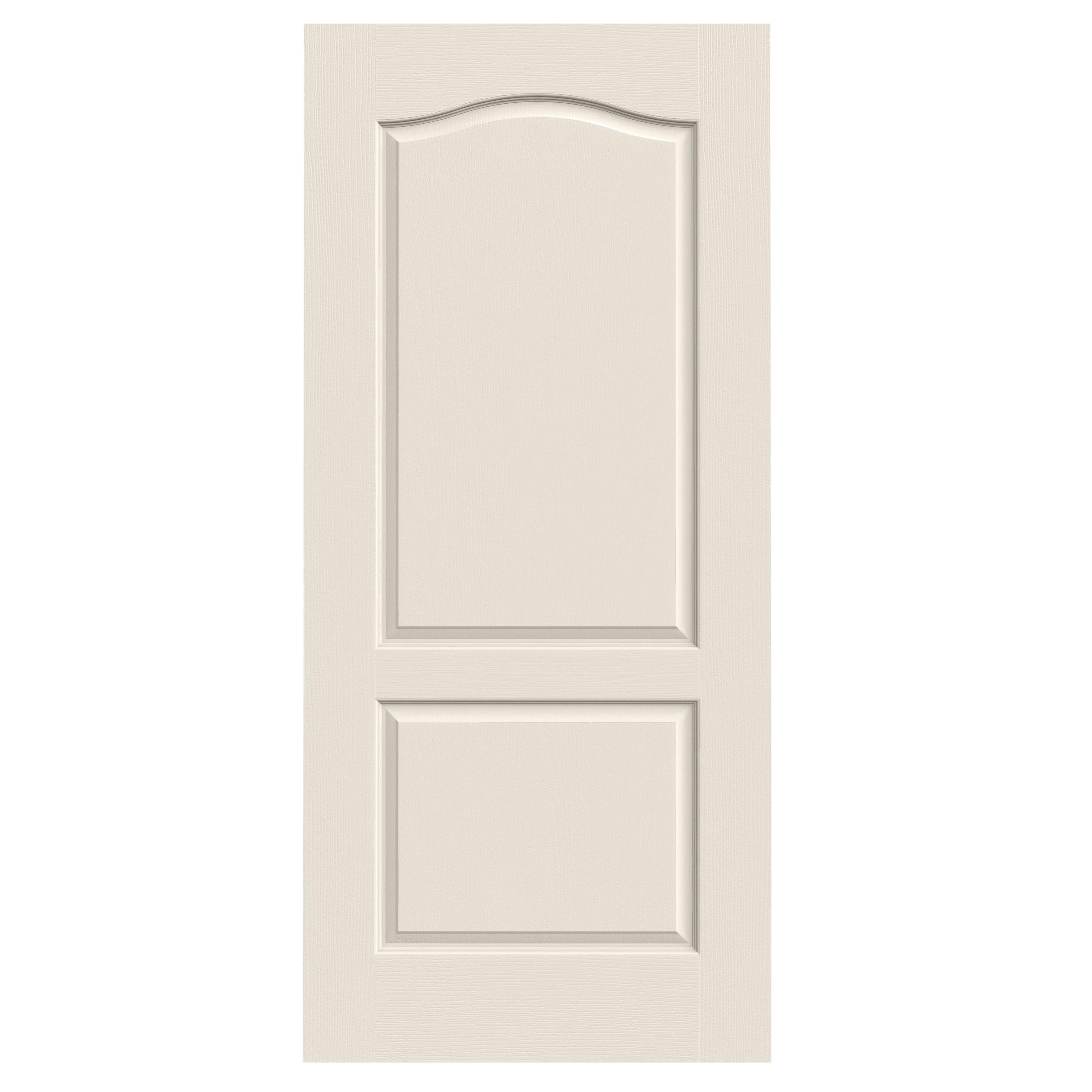 Camden 32-in x 80-in 2-panel Arch Top Textured Hollow Core Primed Molded Composite Slab Door in White | - JELD-WEN LOWOLJW136800575