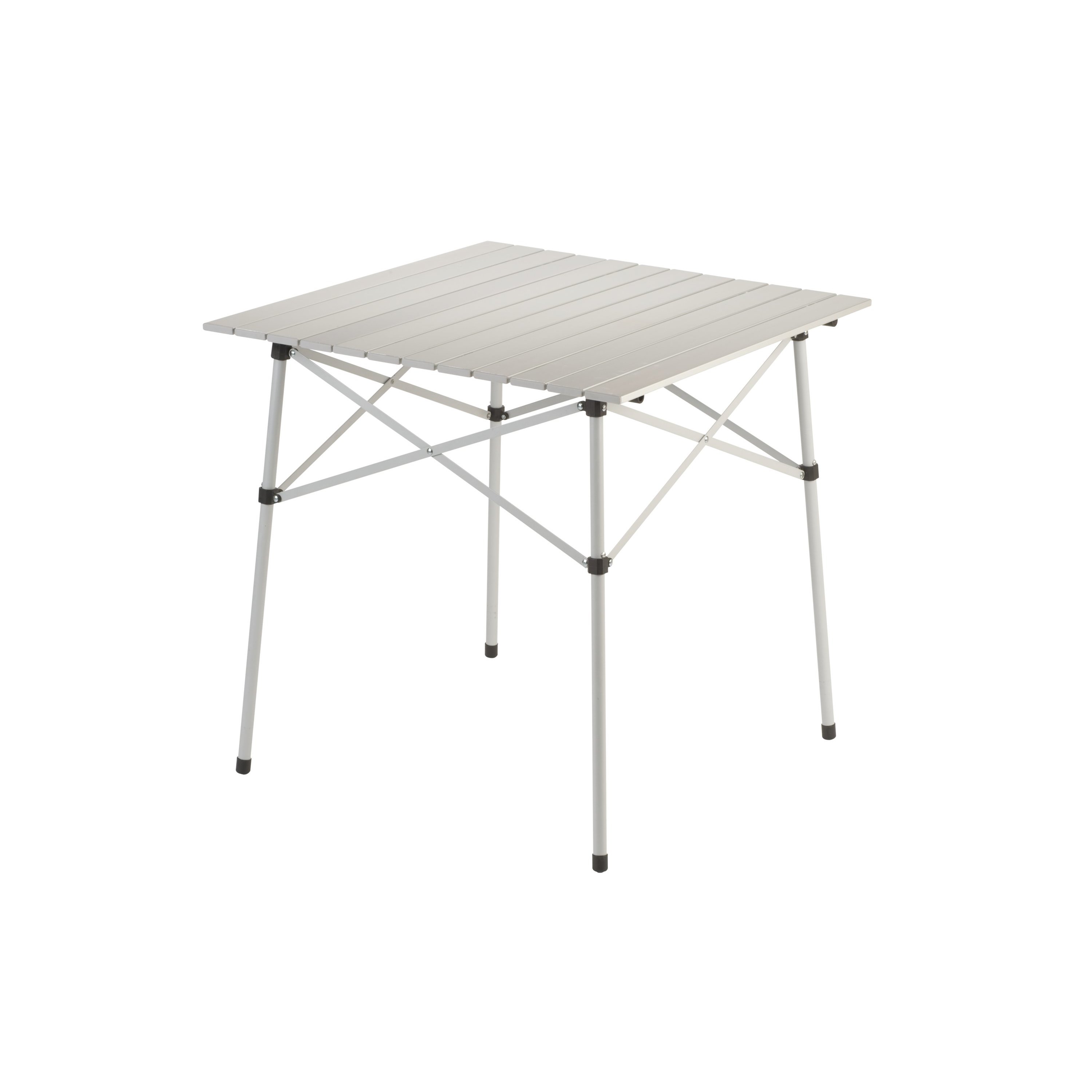 Coleman 2.3-ft x 2.3-ft Indoor or Outdoor Square Aluminum Stainless Steel Folding Card Table (4-Person)