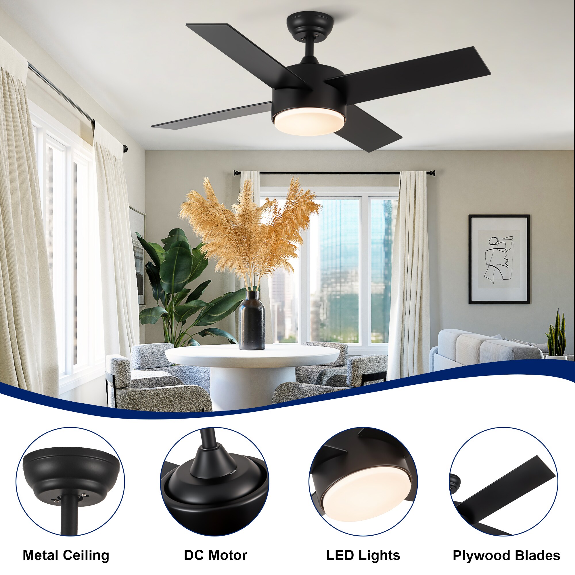 YUHAO LSAC1084BK442 Ceiling-Fans - View #4
