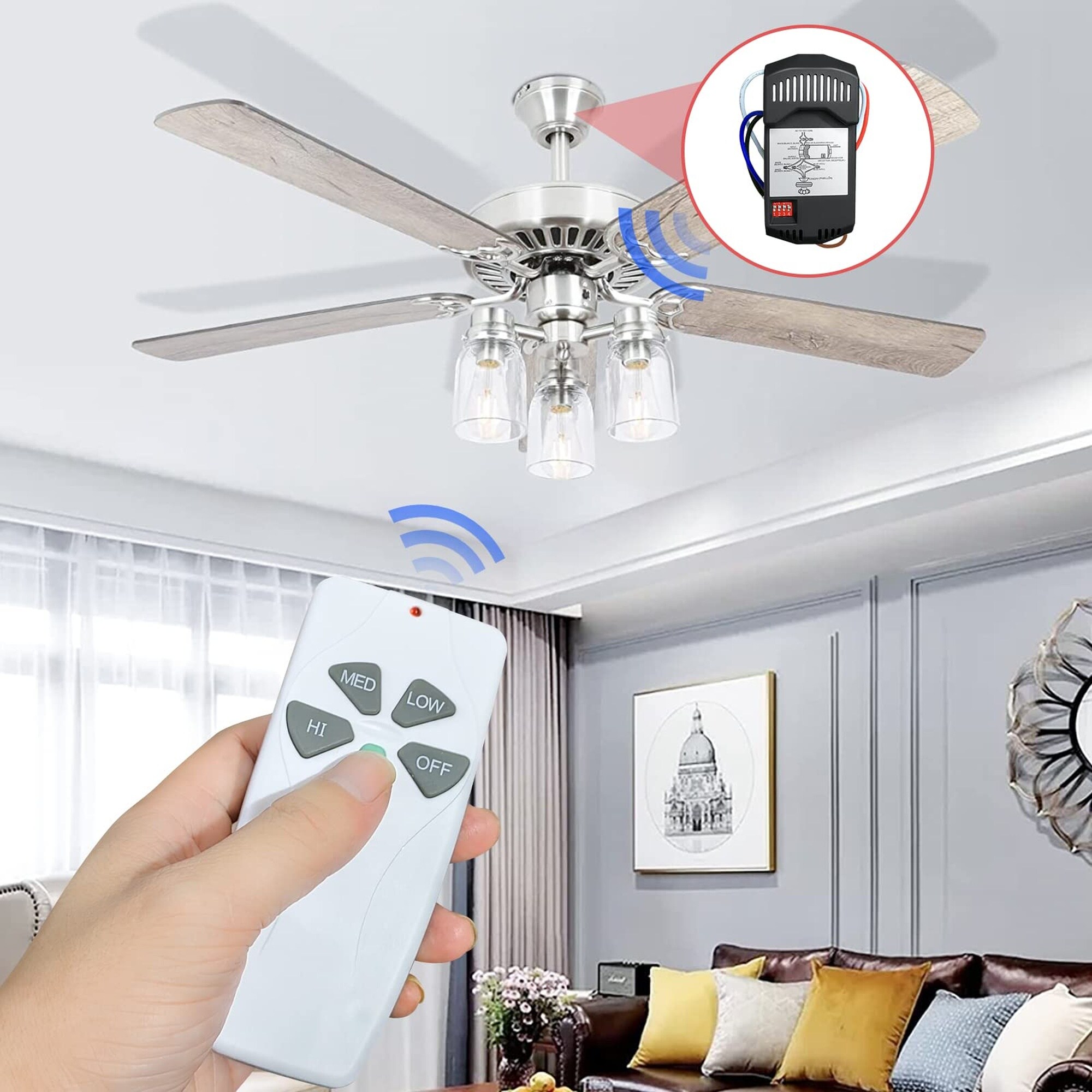 Numhew NHLYNN19519 Ceiling-Fan-Mtg-Hdwr - View #7