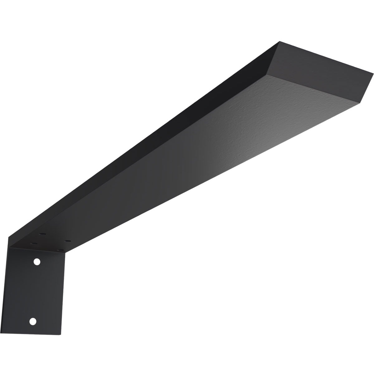 Ekena Millwork BKTM02X18X04HBPBL Hidden Support Steel Heavy Duty Bracket w/Back Plate 18-in x 2.5-in x 4-in Powder-coated Steel Countertop support bracket