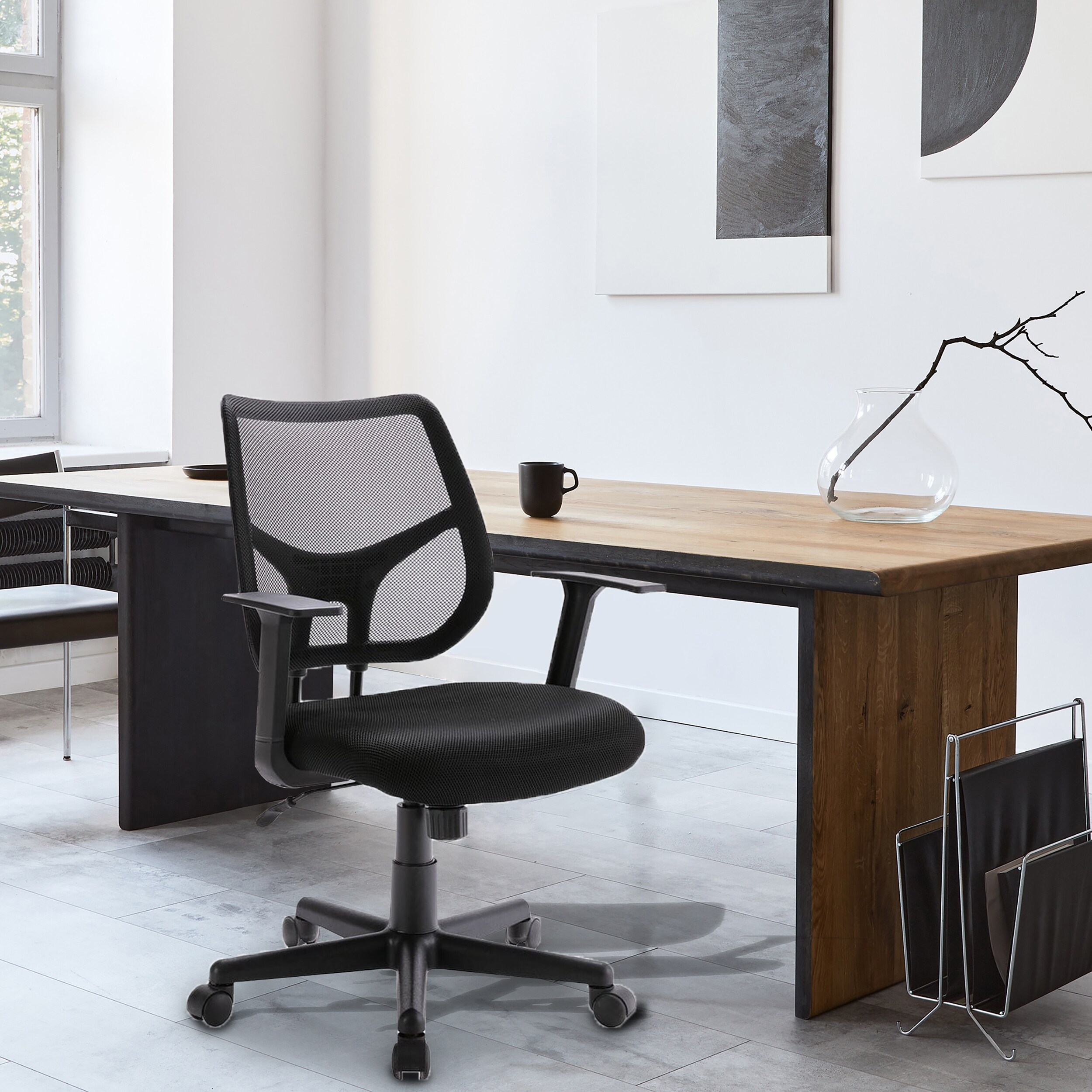 Ergonomic Mesh Office Chair Computer Desk Height Adjustable 360 Swivel Gas Lift 