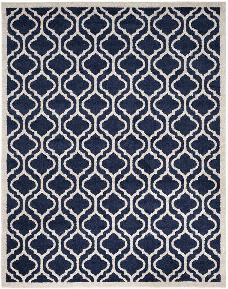 Safavieh AMT402P-9 Alona 9 x 12 (ft) Loomed Polypropylene Navy/Beige Rectangular Indoor Trellis Area rug