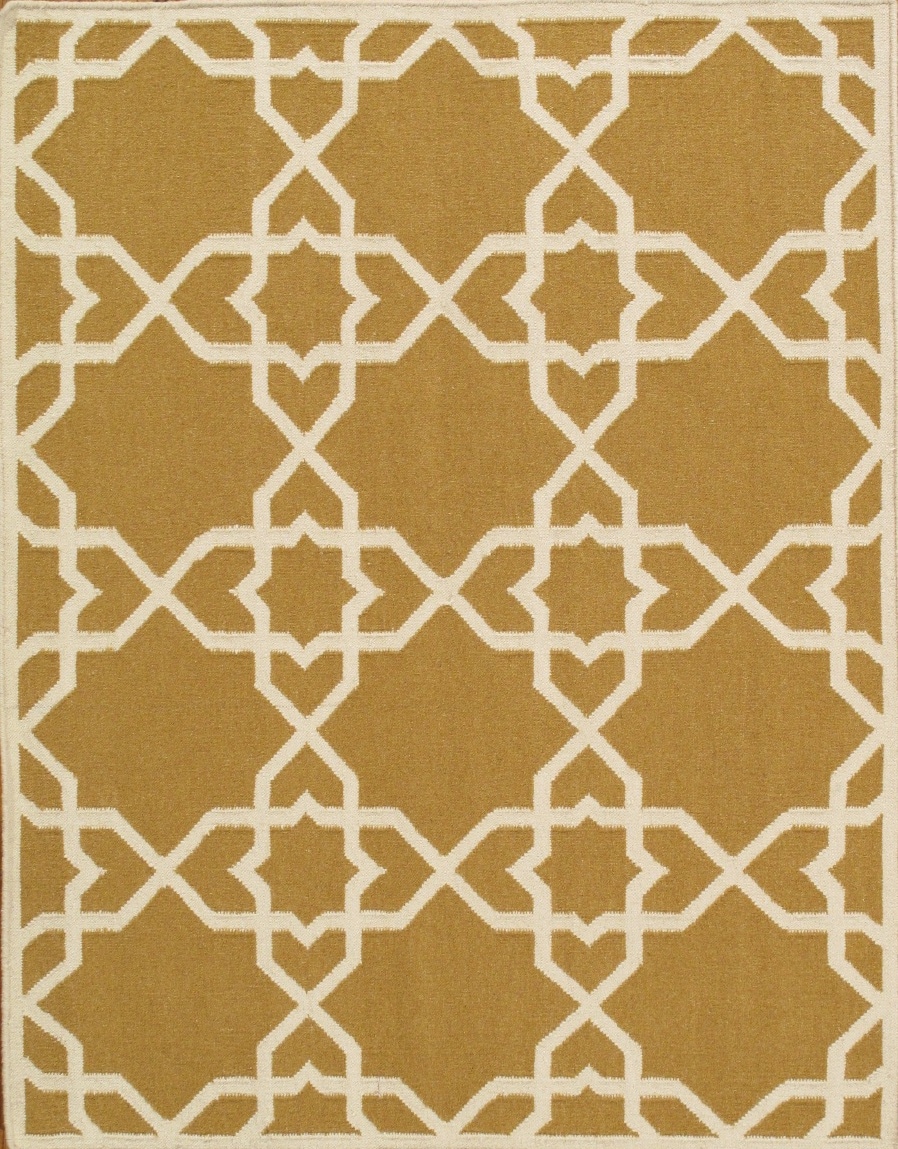 Pasargad Home SA-6137 6X9 Kilim 6 X 9 (ft) Wool Camel Indoor Area Rug