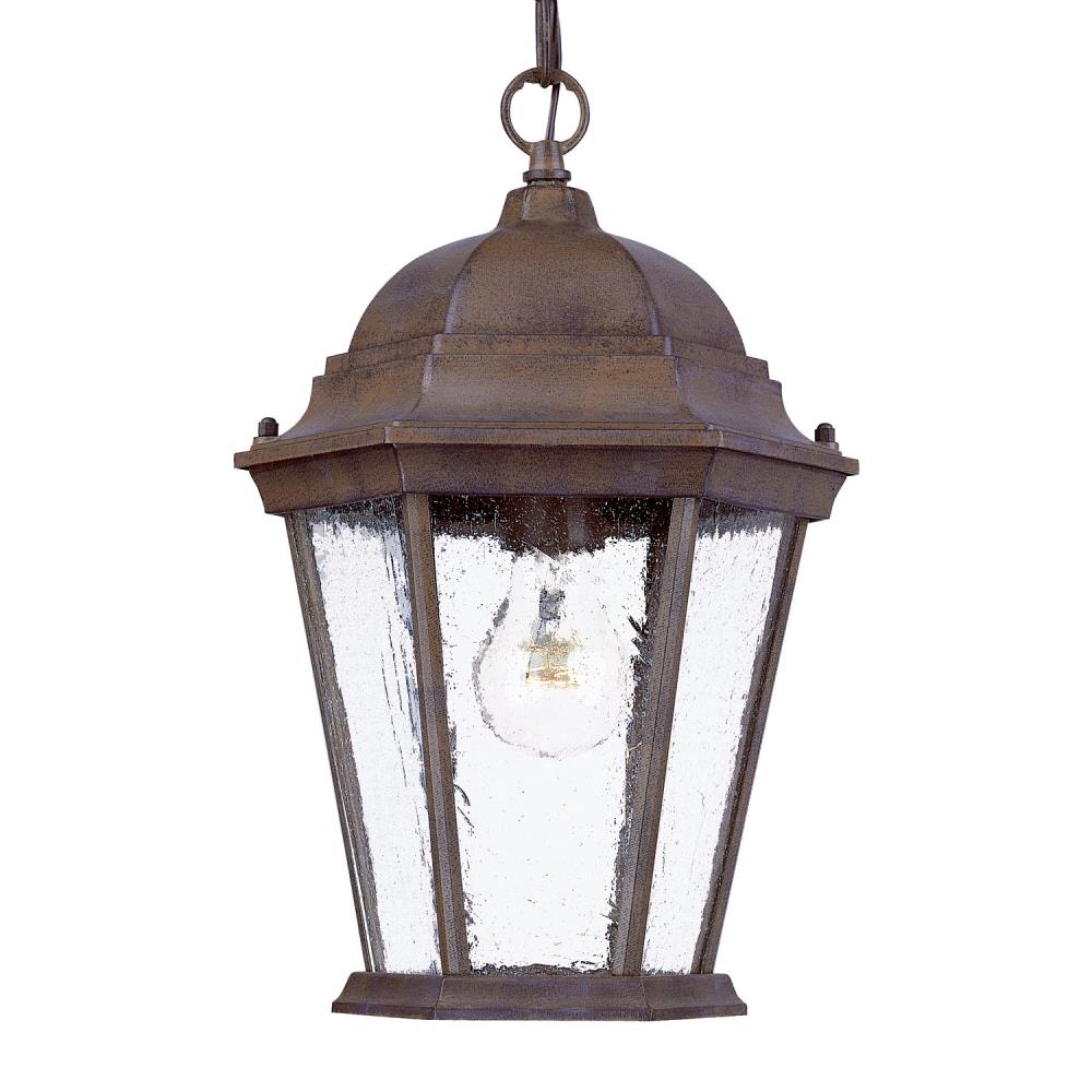 Acclaim Lighting 5206BW/SD Richmond Burled Walnut Traditional Seeded glass Lantern Medium Outdoor Hanging Pendant light