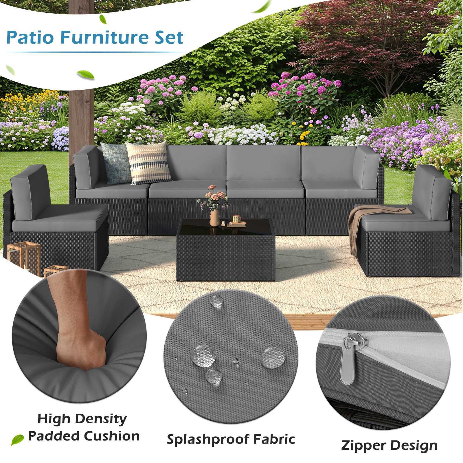 AECOJOY 16002BKGR-LS02 Patio-Sofas-Daybeds - View #4