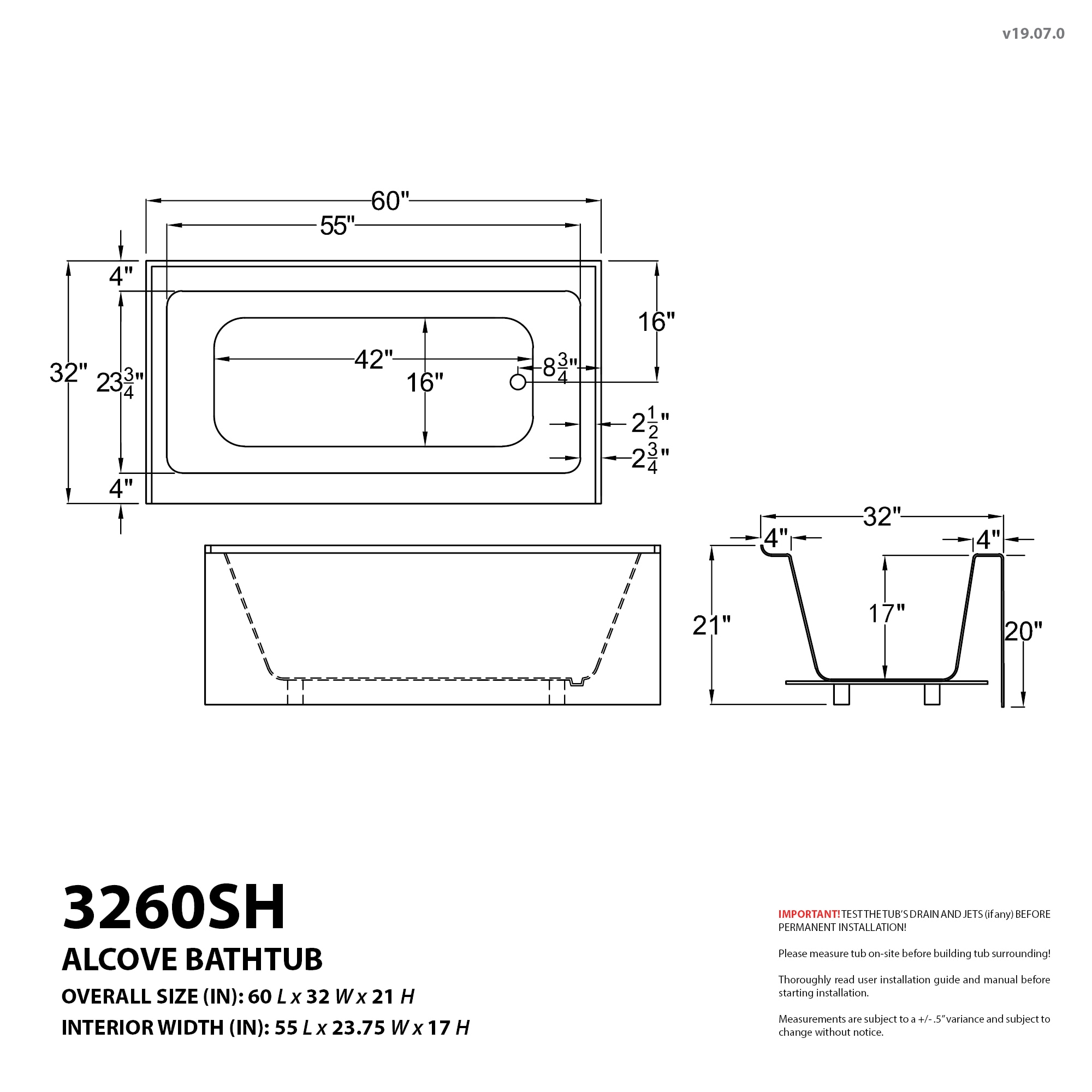 Endurance LS3260SHL bathtubs - View #12