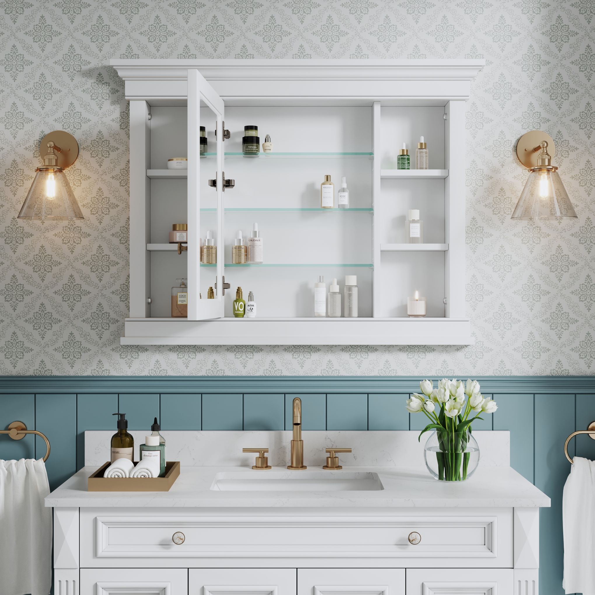 WELLFOR MA4232MC-WT Bathroom-Medicine-Cabinets - View #7