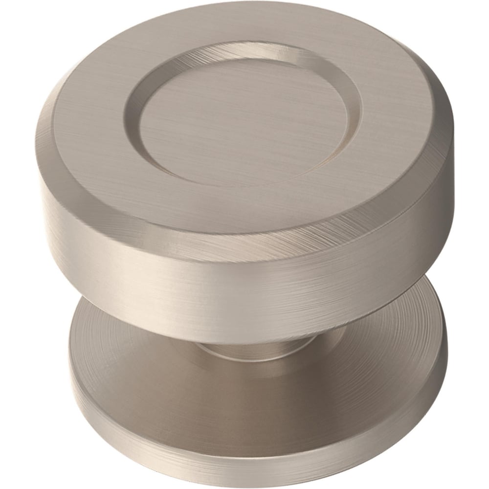 Brainerd P43472W-SN-C Simple Beveled 1-1/4-in Satin Nickel Round Cabinet Knob