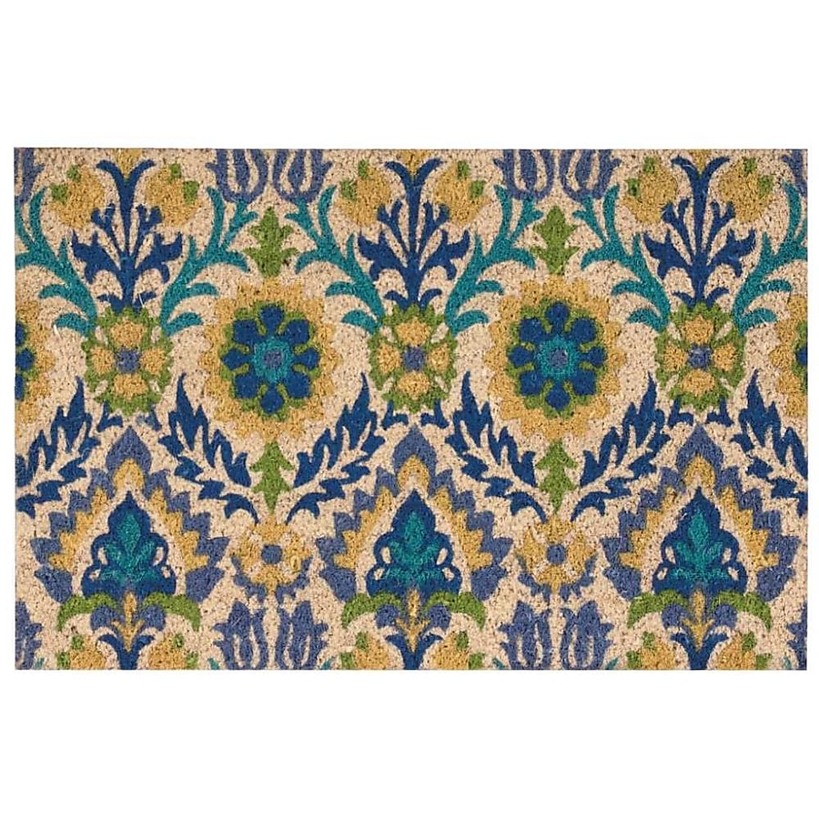 Nourison Wav17 Greetings 2-ft x 3-ft Blue Rectangular Indoor Door Mat Nourison Wav17 Greetings 2-ft x 3-ft Blue Rectangular Indoor Door Mat