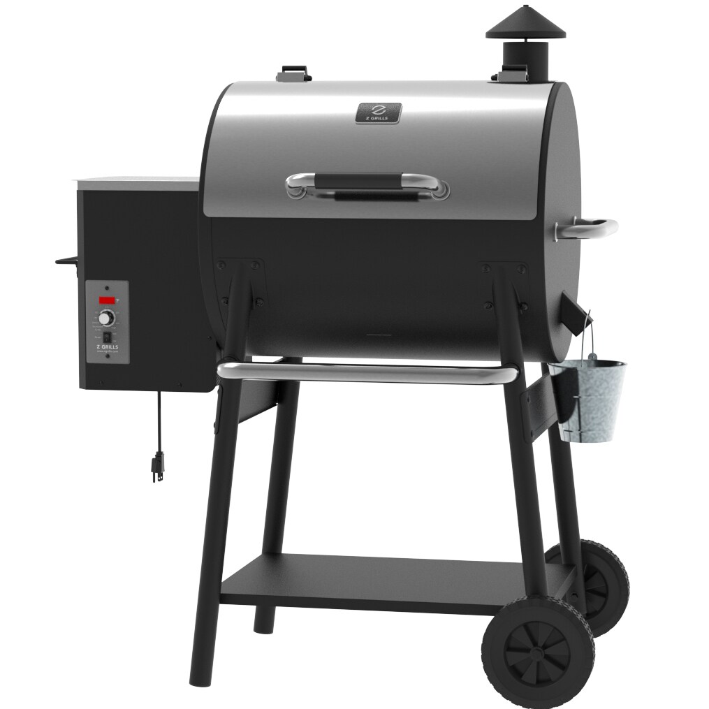 Z GRILLS ZPG-550A 590 sq in Black Pellet Grill and Smoker 7-IN-1 BBQ ...