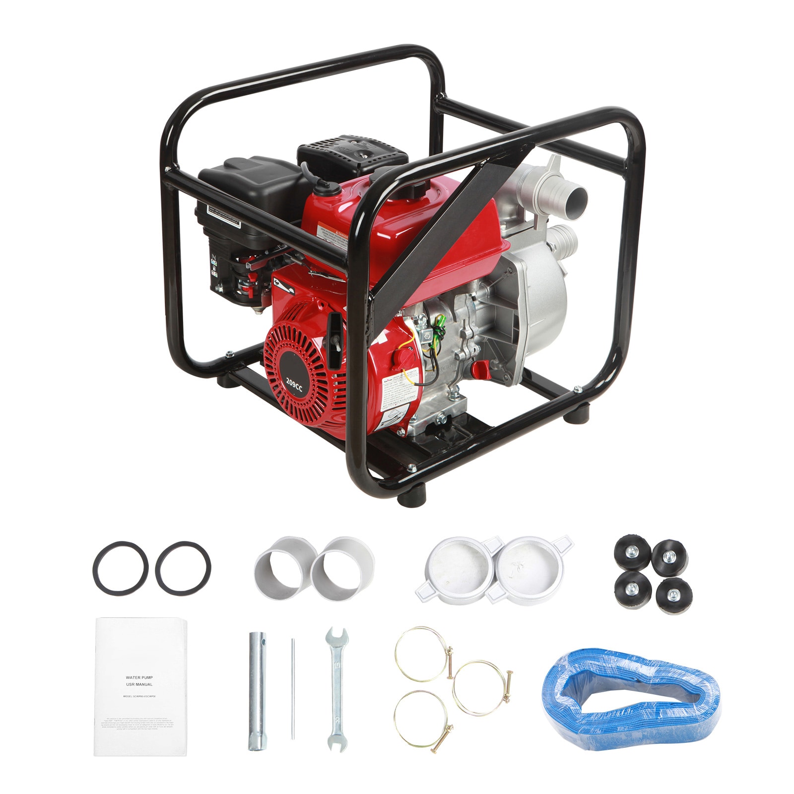 GIVIMO 7-HP 4-Stroke Gasoline Engine Water Pump 2-in Inlet/Outlet 142-GPM 148-ft Lift with 25-ft Hose EPA Certified #LW047GIVSS161