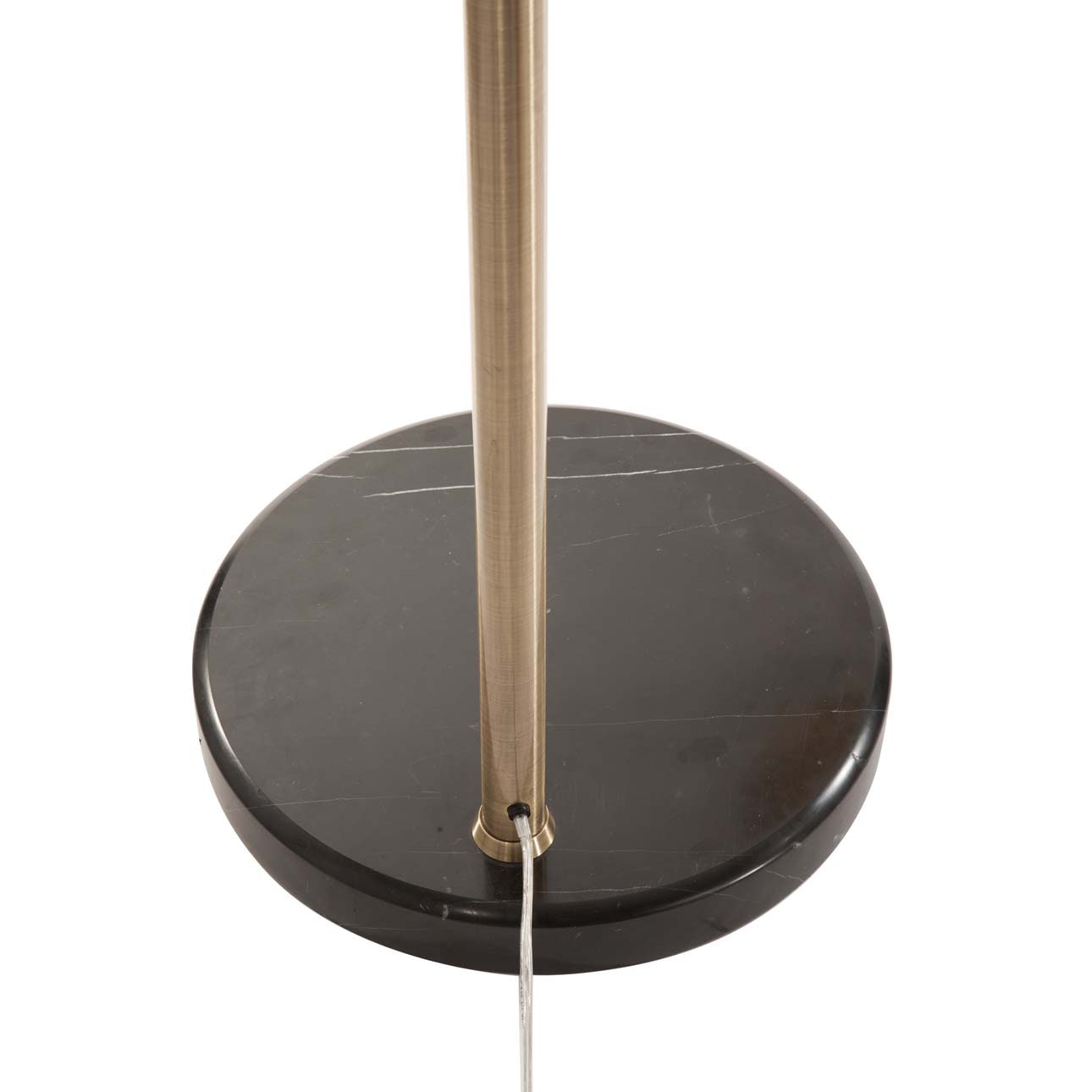 Luna Bella 68" Weathered Brass Arc Floor Lamp with Black Marble Base