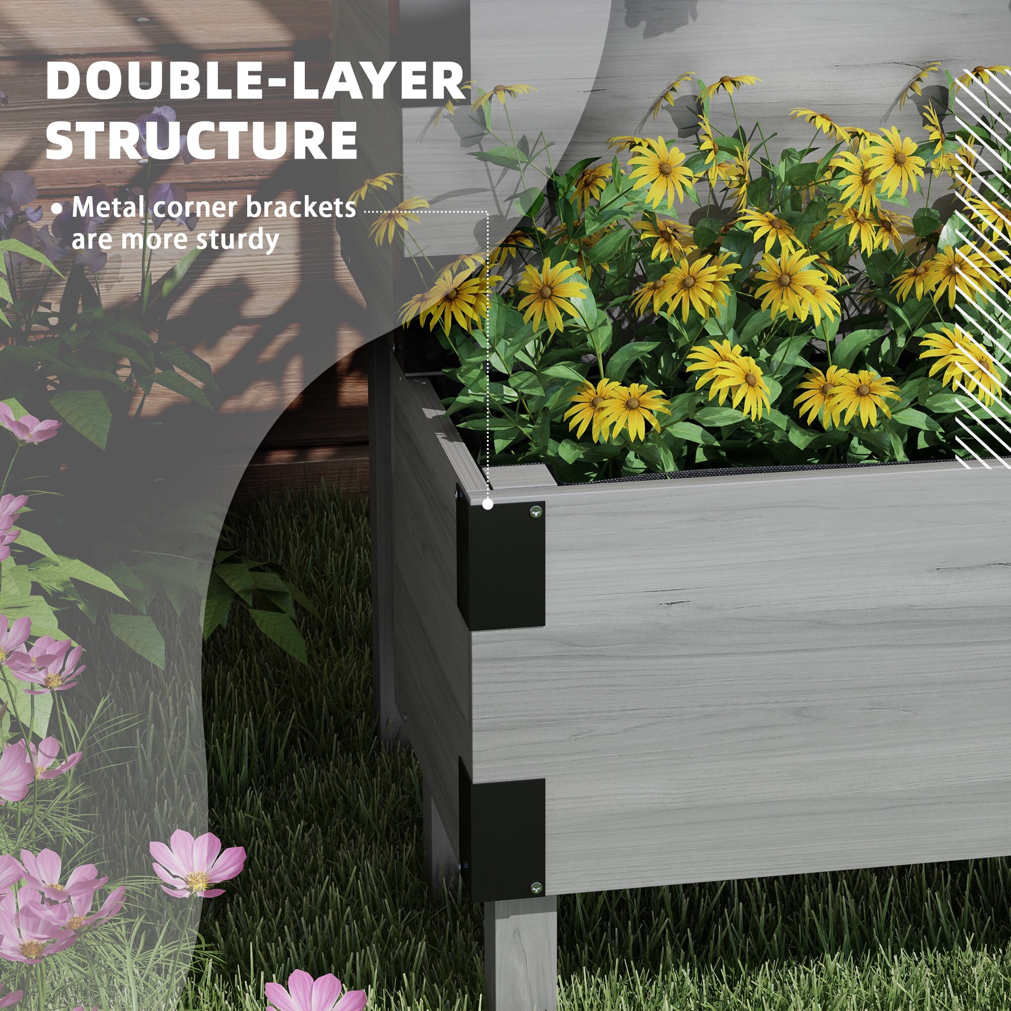 Outsunny 845-902V00GY Raised-Garden-Beds - View #5