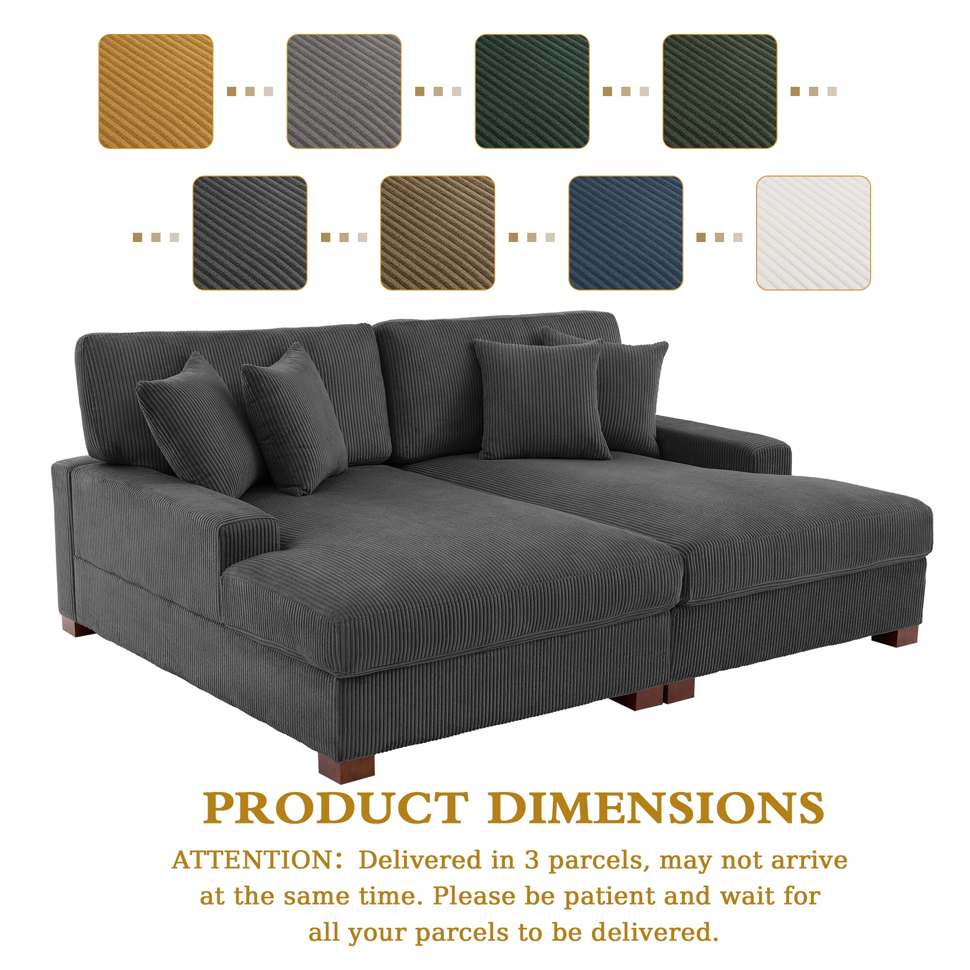 Dreamsidea CS7-GRY-CL-CR Sofas-Loveseats - View #6