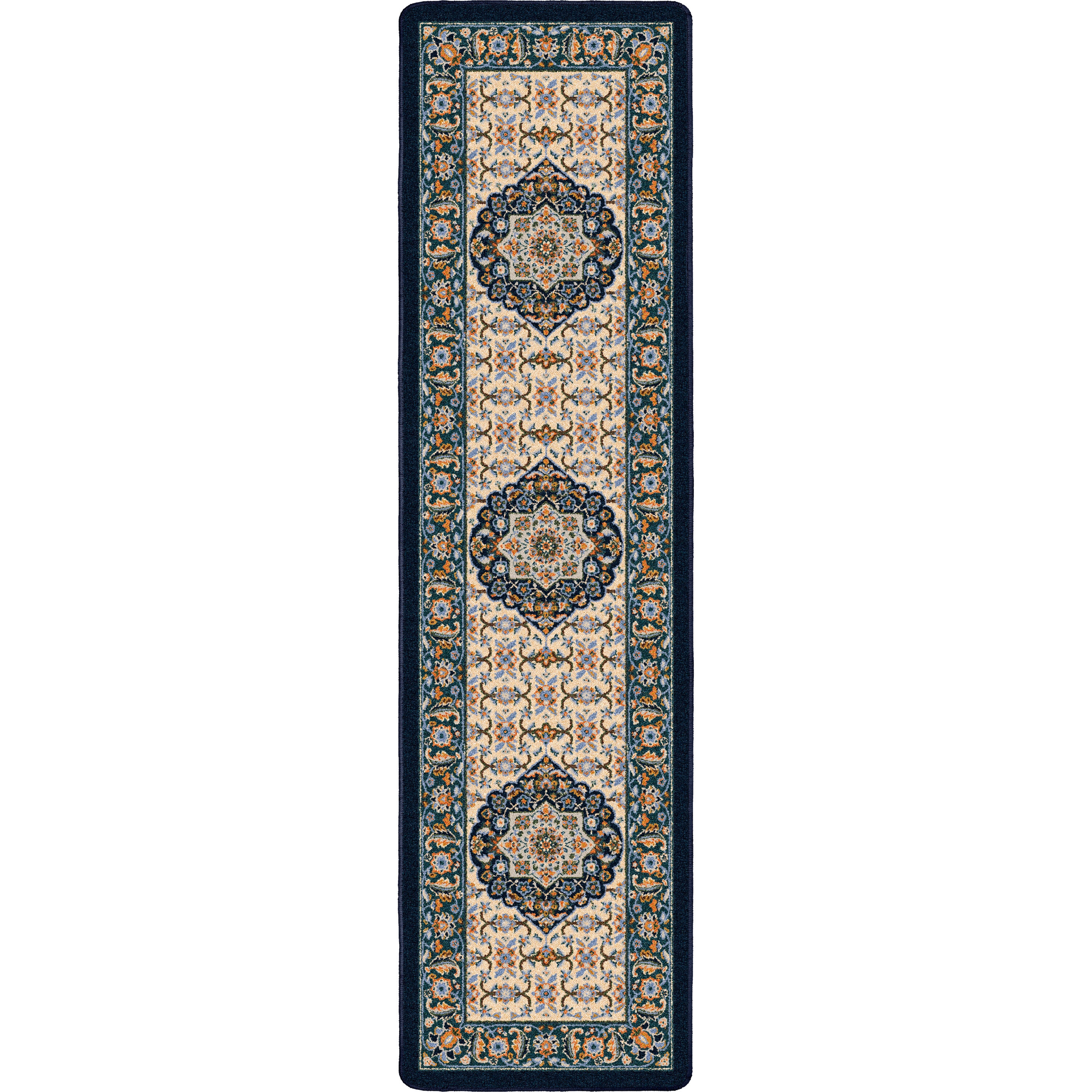 American Dakota RC0244WNV217 Bristol 2 x 8 (ft) Tufted Nylon Worn navy Rectangular Indoor Persian Runner rug