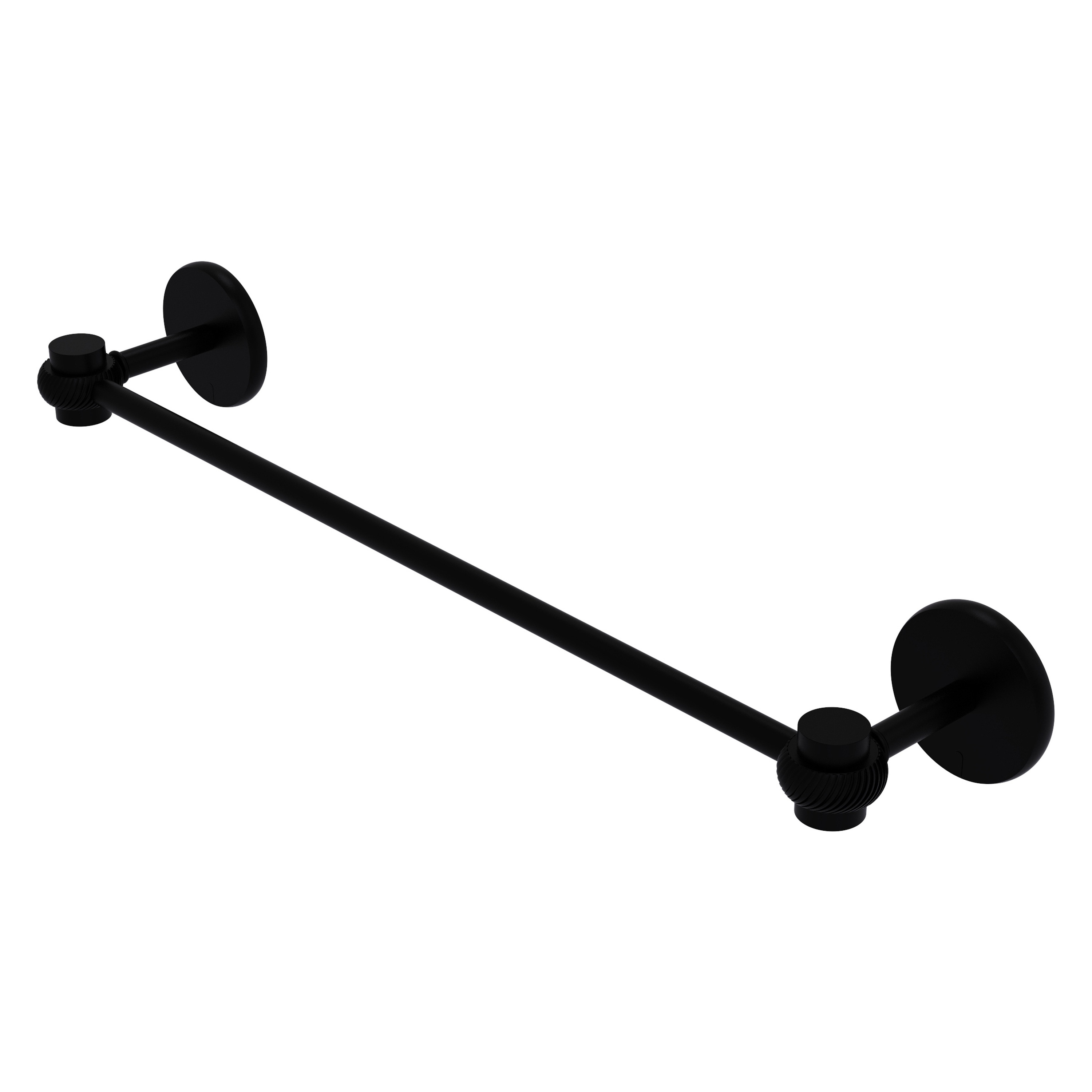Allied Brass 7131T/24-BKM Satellite Orbit One 24-in Matte Black Wall mount Single Towel Bar