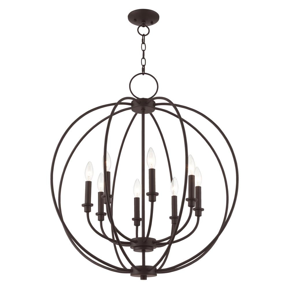 Livex Lighting Milania 8-Light Matte Bronze Transitional Damp Rated ...