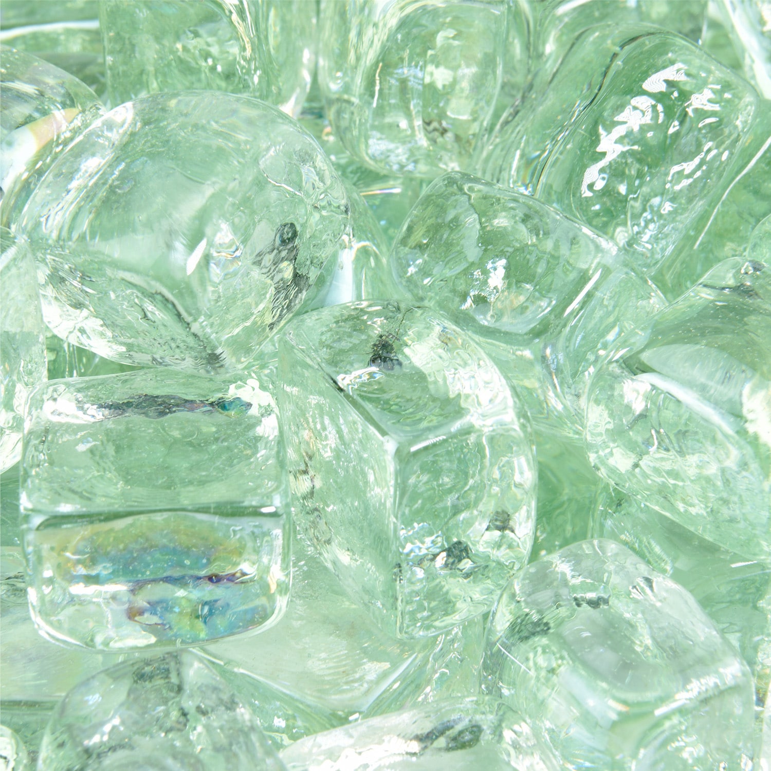 Yard Elements 01-0037 Arctic Ice- Fire Glass Cubes For Indoor and Outdoor Fire Pits or Fireplaces 10 Pounds- 1-in