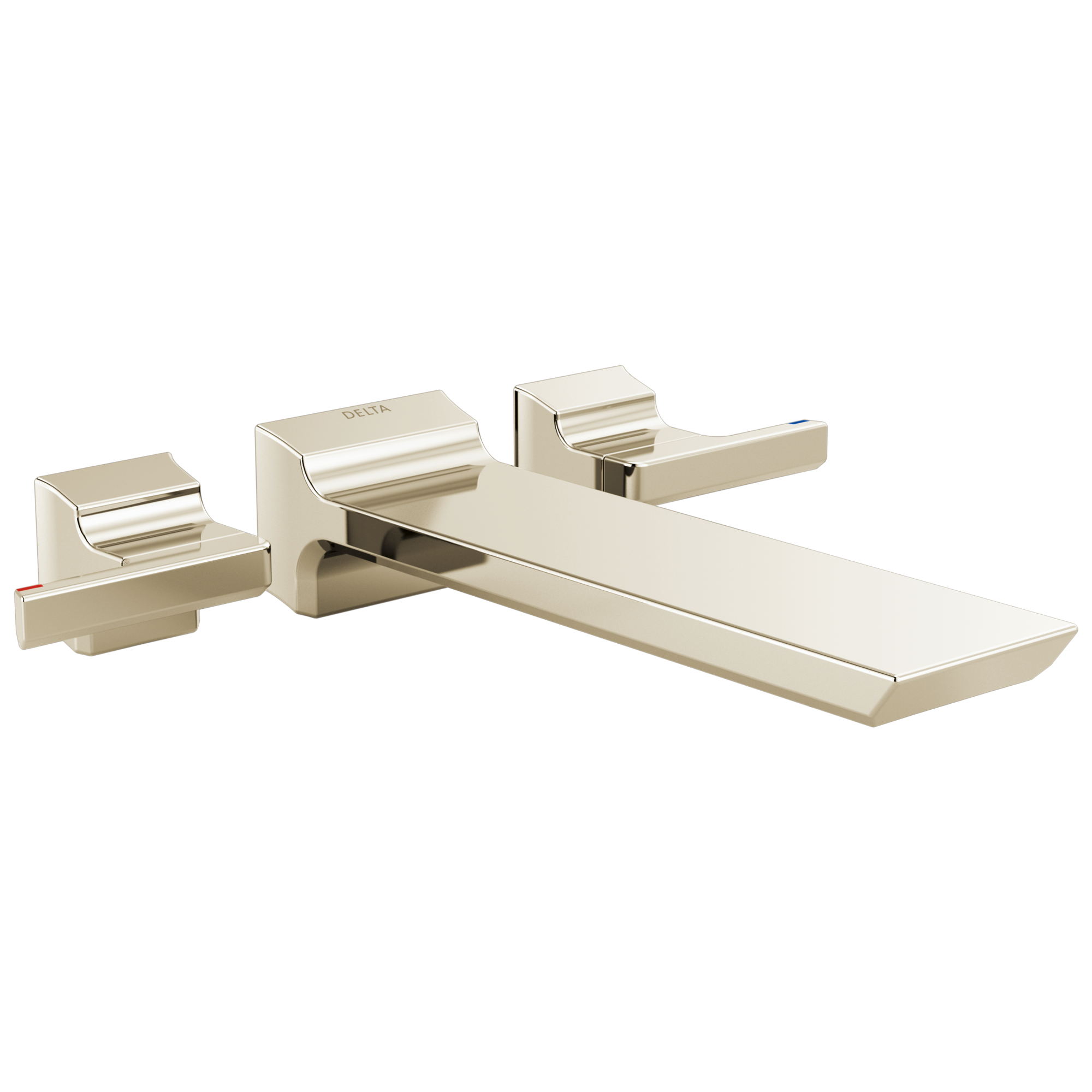 Delta T5799-PN-PR-WL Pivotal Lumicoat Polished Nickel 2-handle Wall-mount Low-arc Bathtub Faucet
