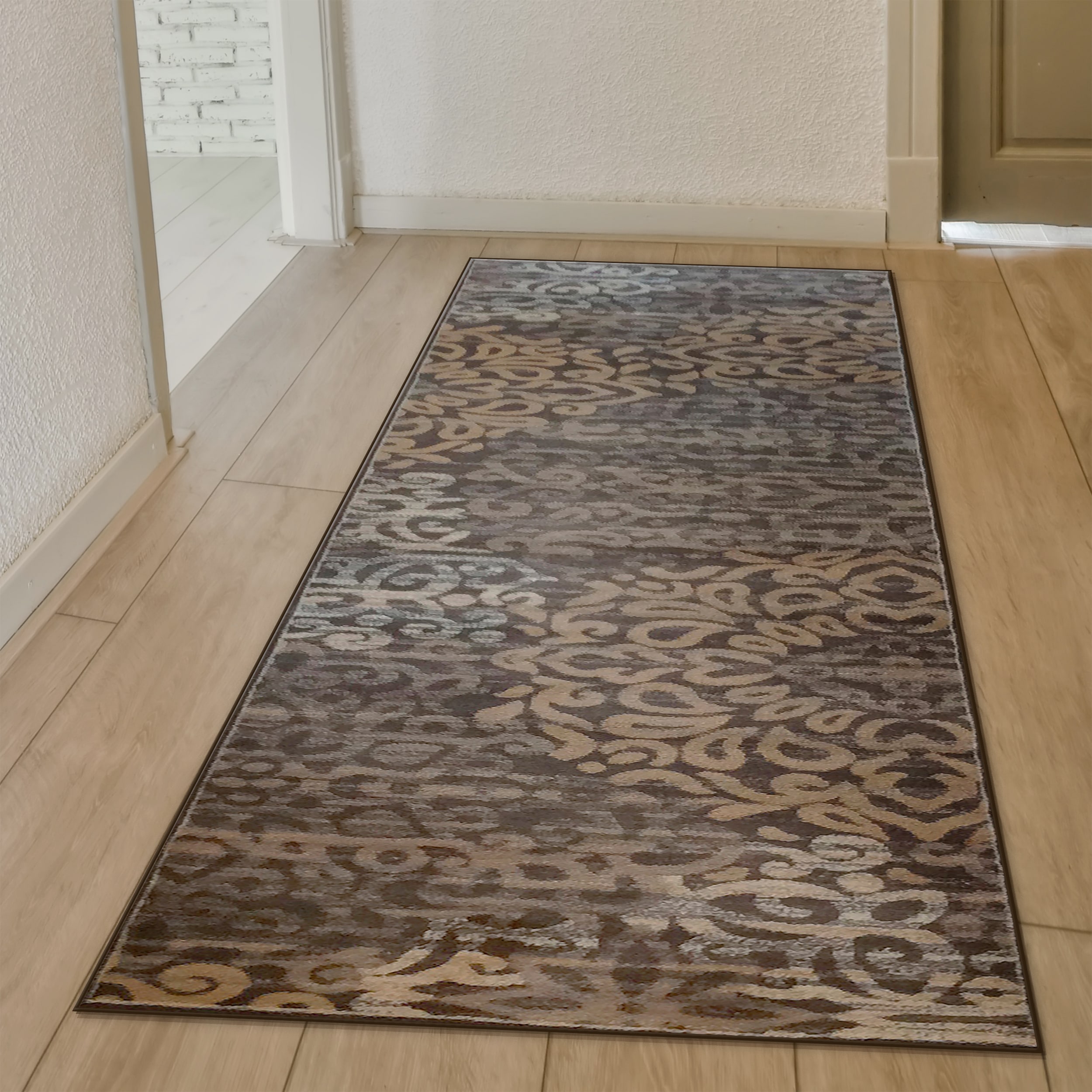 Radici USA 3471/0043/BROWN Pisa 2 x 8 (ft) Polypropylene Brown Rectangular Indoor Abstract Bohemian/Eclectic Runner rug