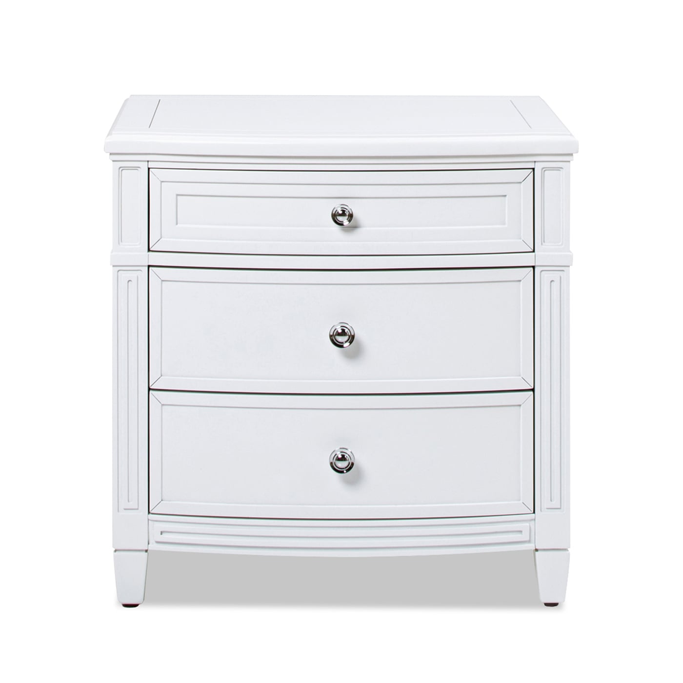 Jennifer Taylor Home LWHITE-CTG87070 Dauphin 23.5-in W x 24-in H Merino White Wood Rectangular Modern End Table with Storage