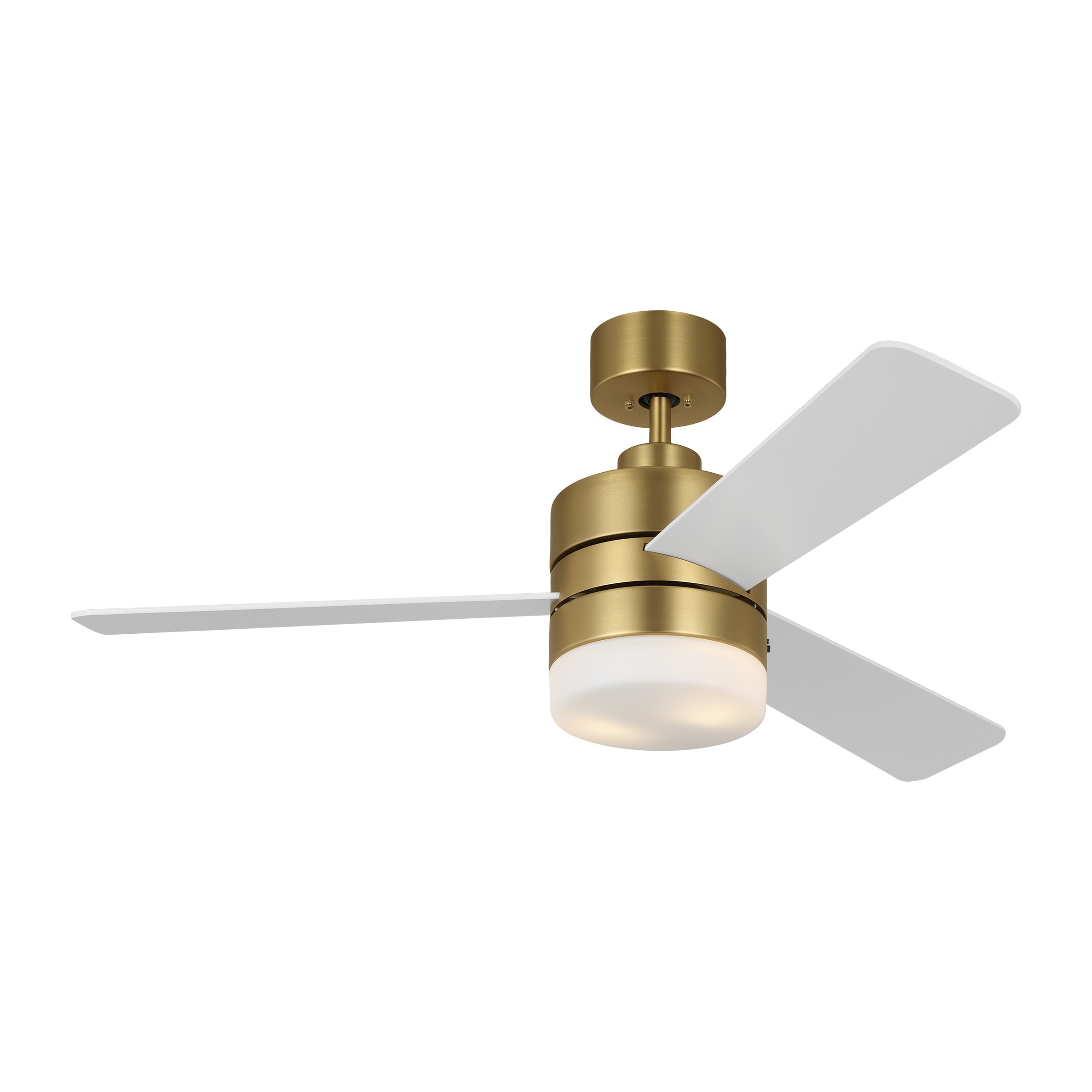 Generation Lighting 3ERAR44BBSD Era 44-in Burnished Brass with Matte White Blades Ceiling Fan With Light ( 3 -Blade )