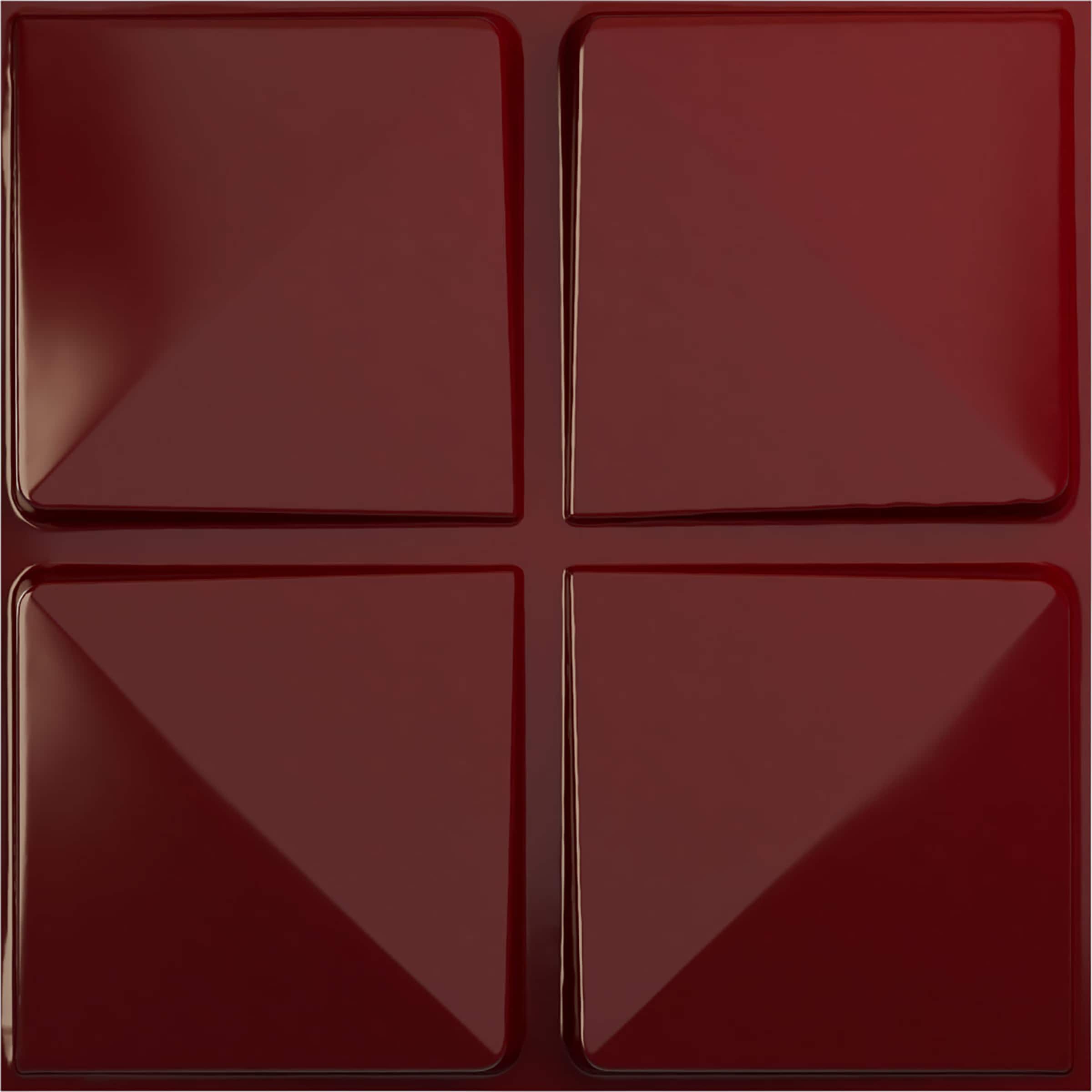 Ekena Millwork WP20X20EDHML 19-5/8-in x 19-5/8-in Embossed Paintable/Stainable Red PVC Wall Panel (