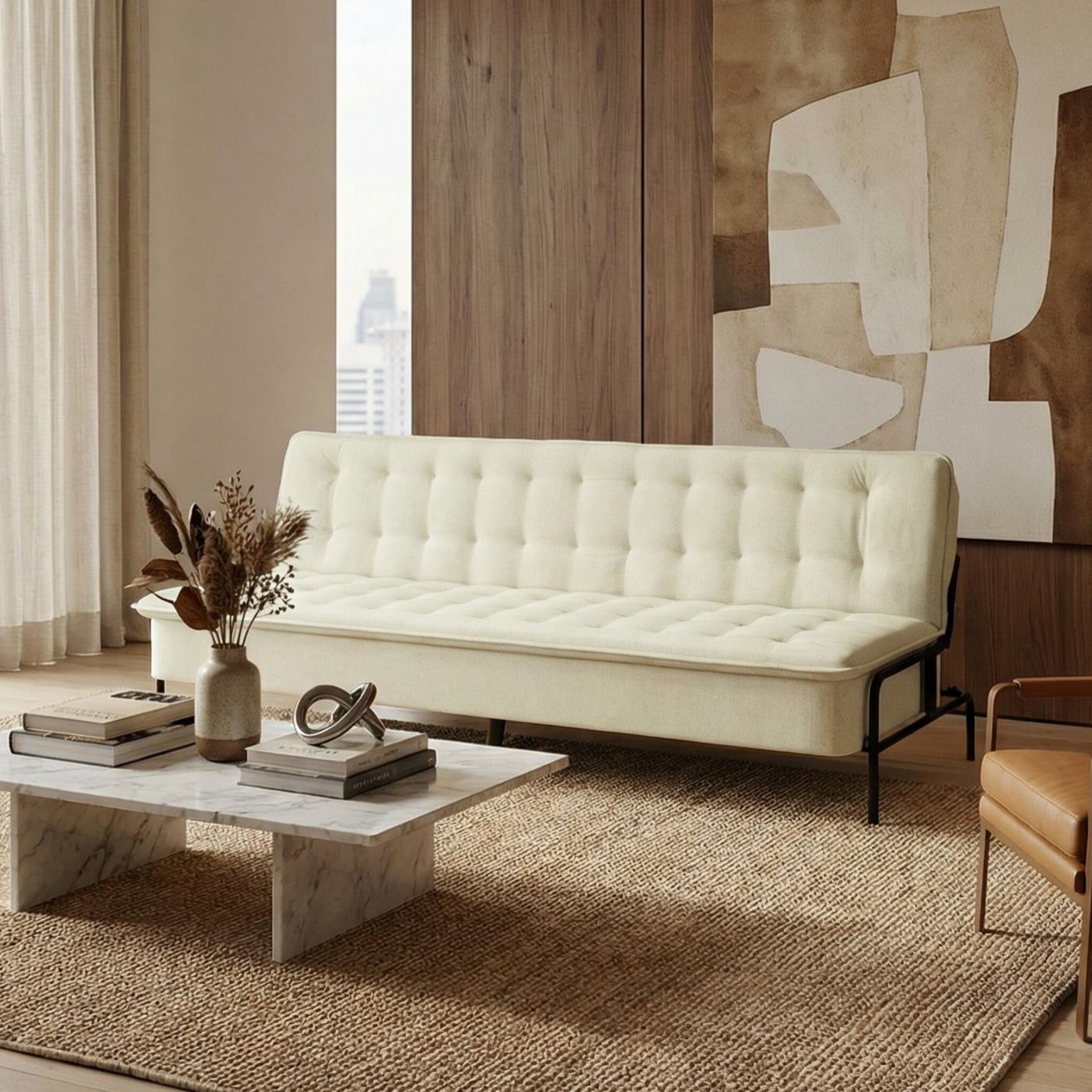 Homy Casa JAKO BEIGE futons - View #2