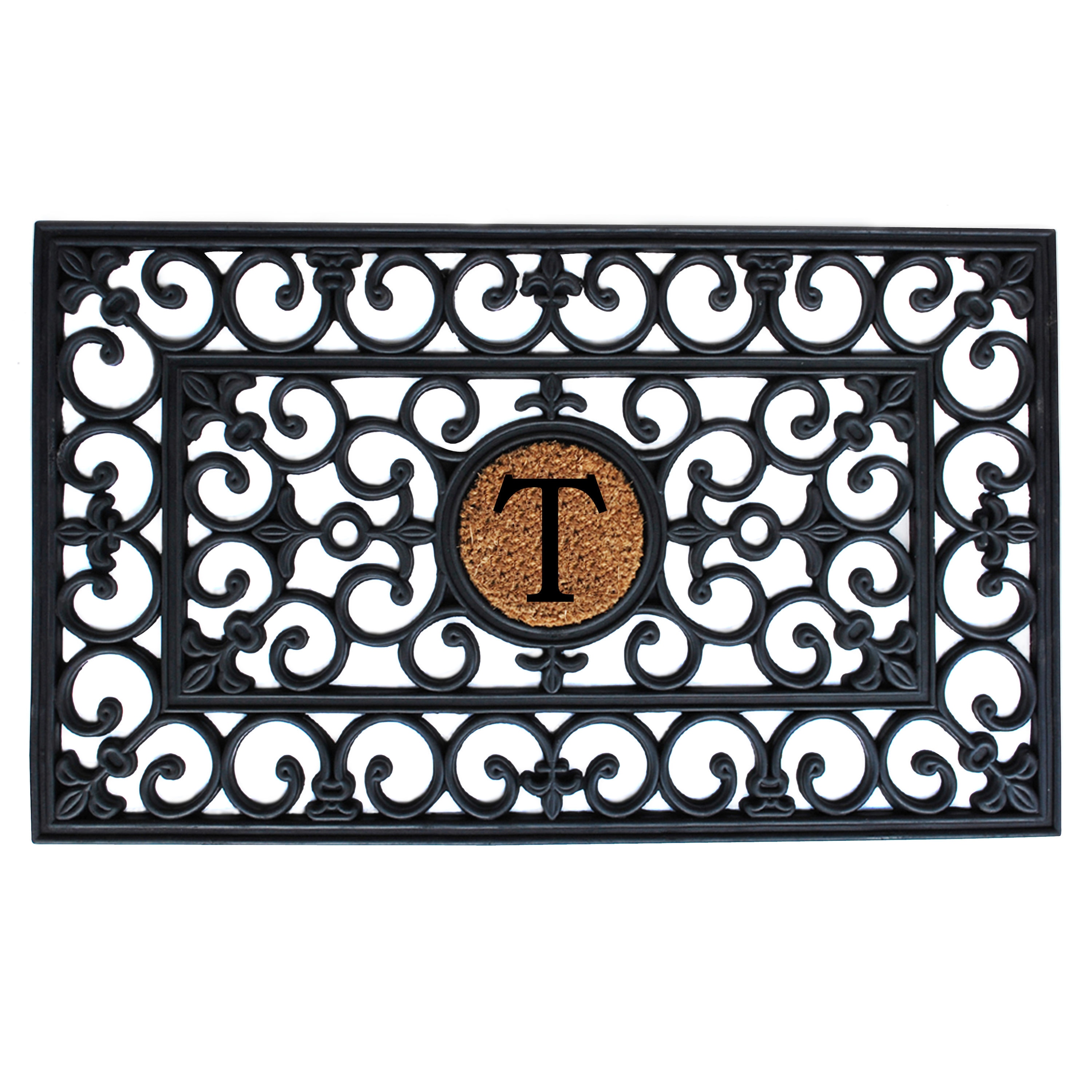 Callowaymills 150011830T 2-ft x 3-ft Black/Natural Coir/Rubber Rectangular Indoor or outdoor Decorative Door mat