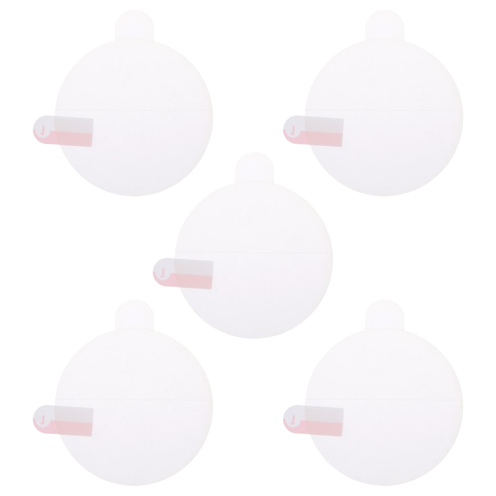 Harfington 5pcs Watch Glass Screen Protectors 50mm HD High Definition Anti-Scratch Waterproof TPU Universal Round Smartwatch Screen Protective Film Protector (for Flat Screen)