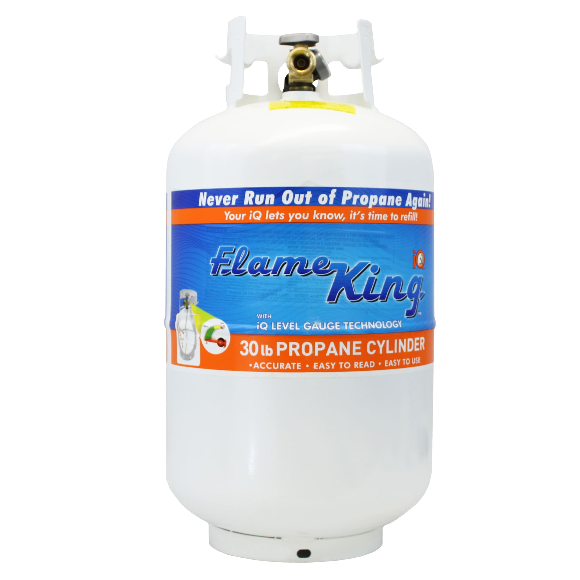  Flame King YSN5LB-GAUGE 5lb Steel Propane Tank Cylinder with  Gauge and OPD Valves for Grills and BBQs, Camping, Fishing, & Outdoor  Activities, White : Patio, Lawn & Garden