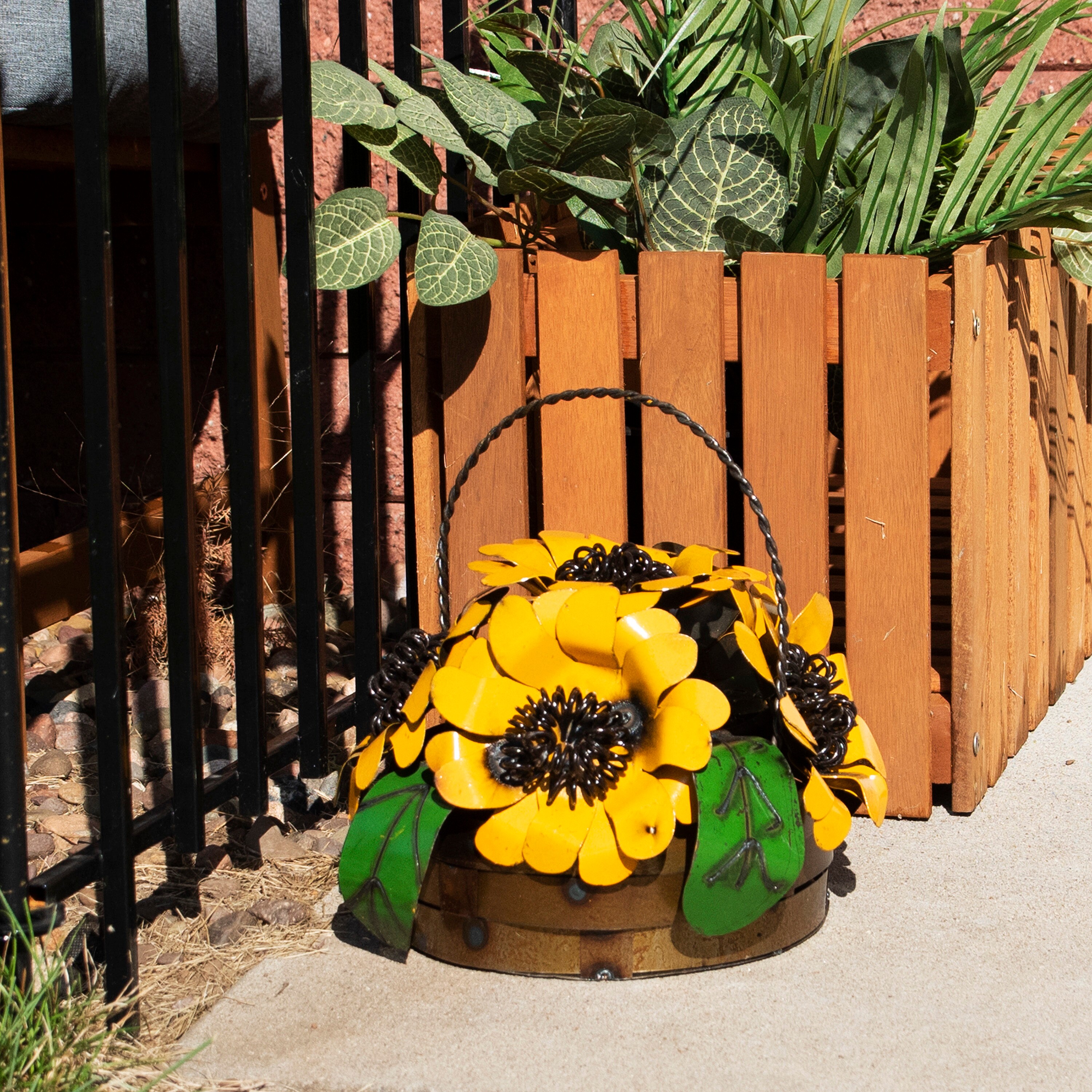 Sunnydaze Decor 10-in H x 11.5-in W Yellow Garden Statue at Lowes.com