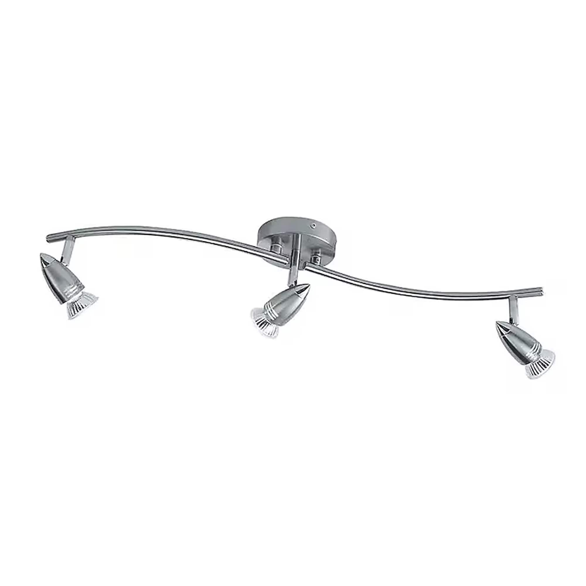 allen + roth TC02425 Maxwell 28-in 3 -Light Brushed nickel dimmable GU10 pin base Traditional Track Bar