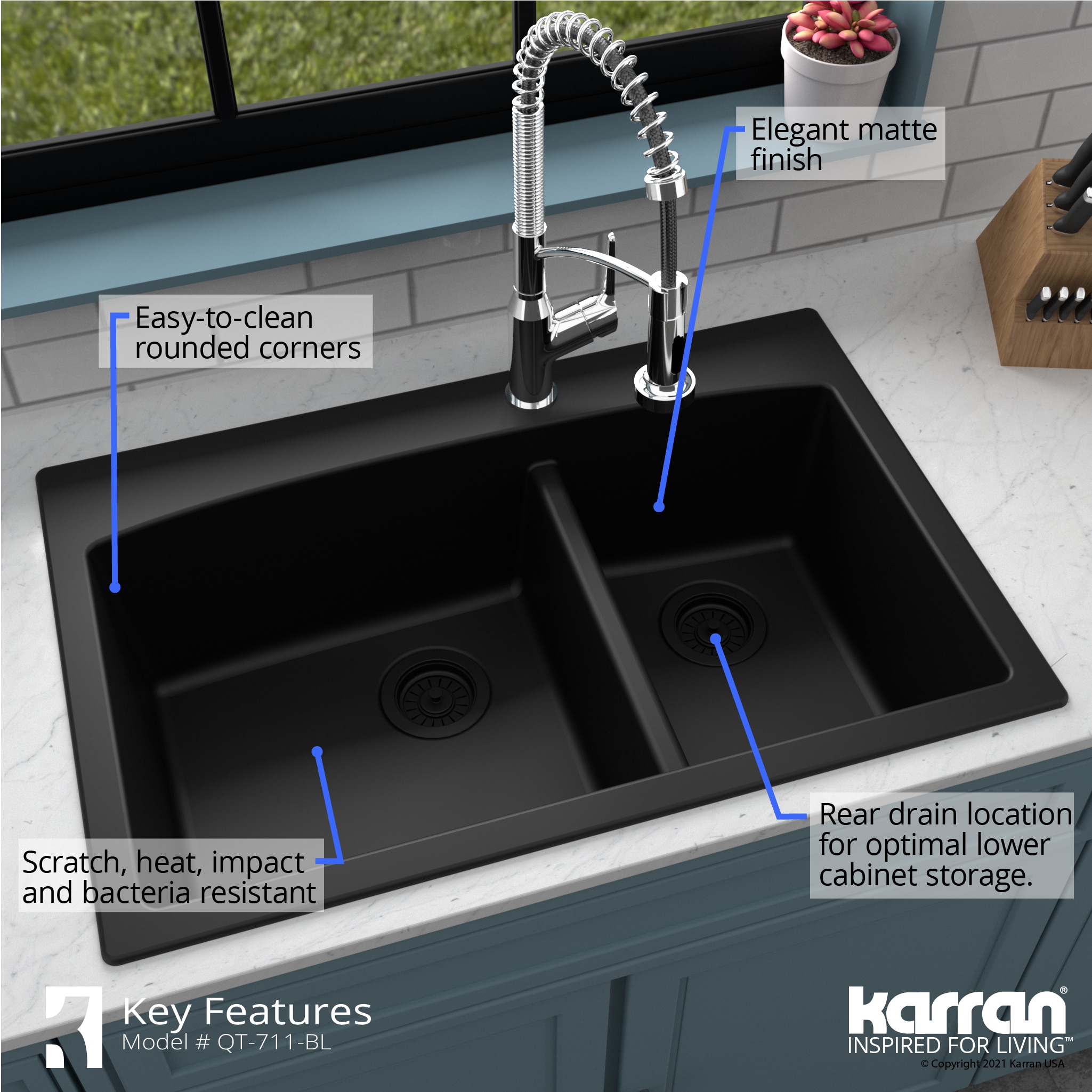Karran QT-711-BL Kitchen-Sinks - View #7