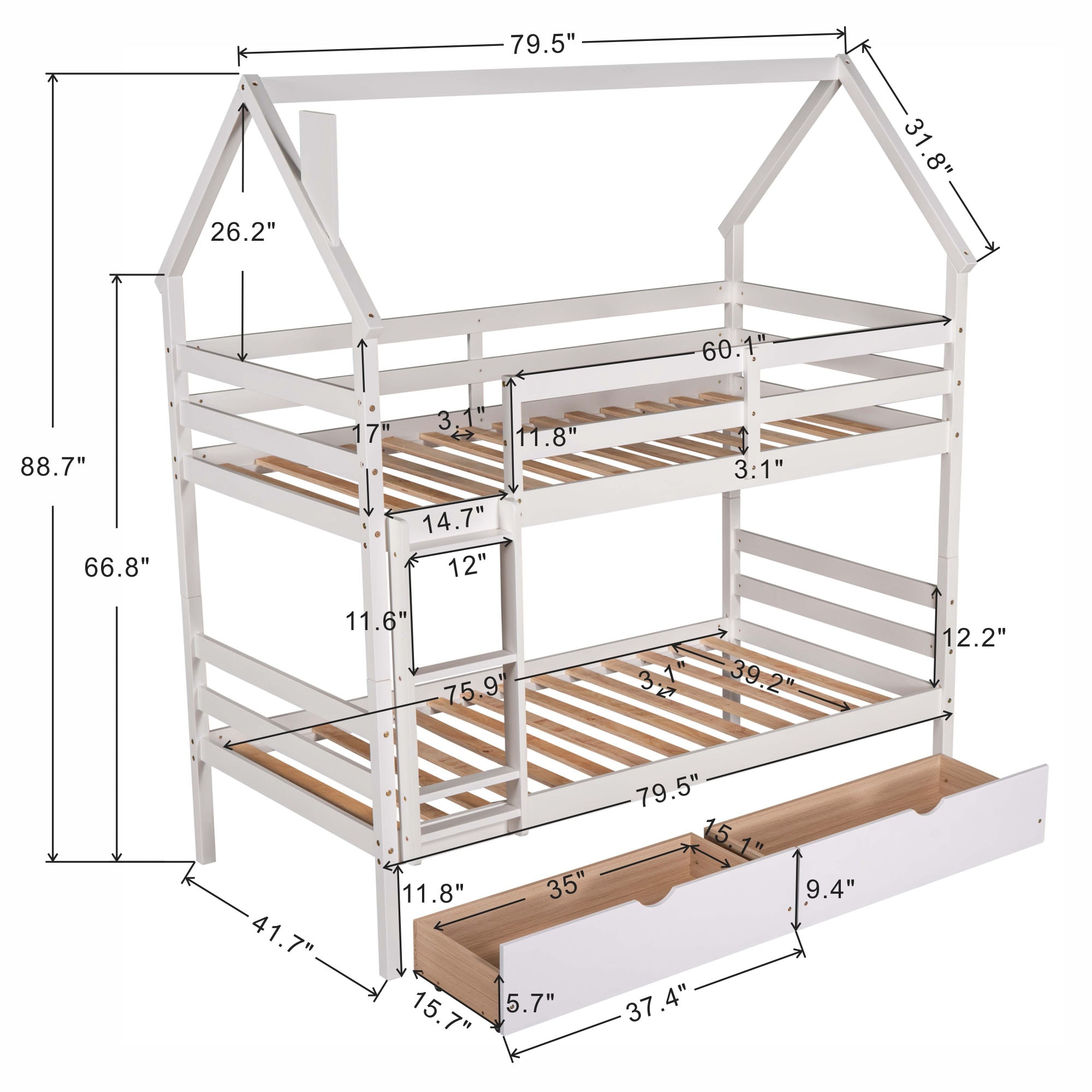 CASAINC WM-WF197260AAK Bunk-Beds - View #8