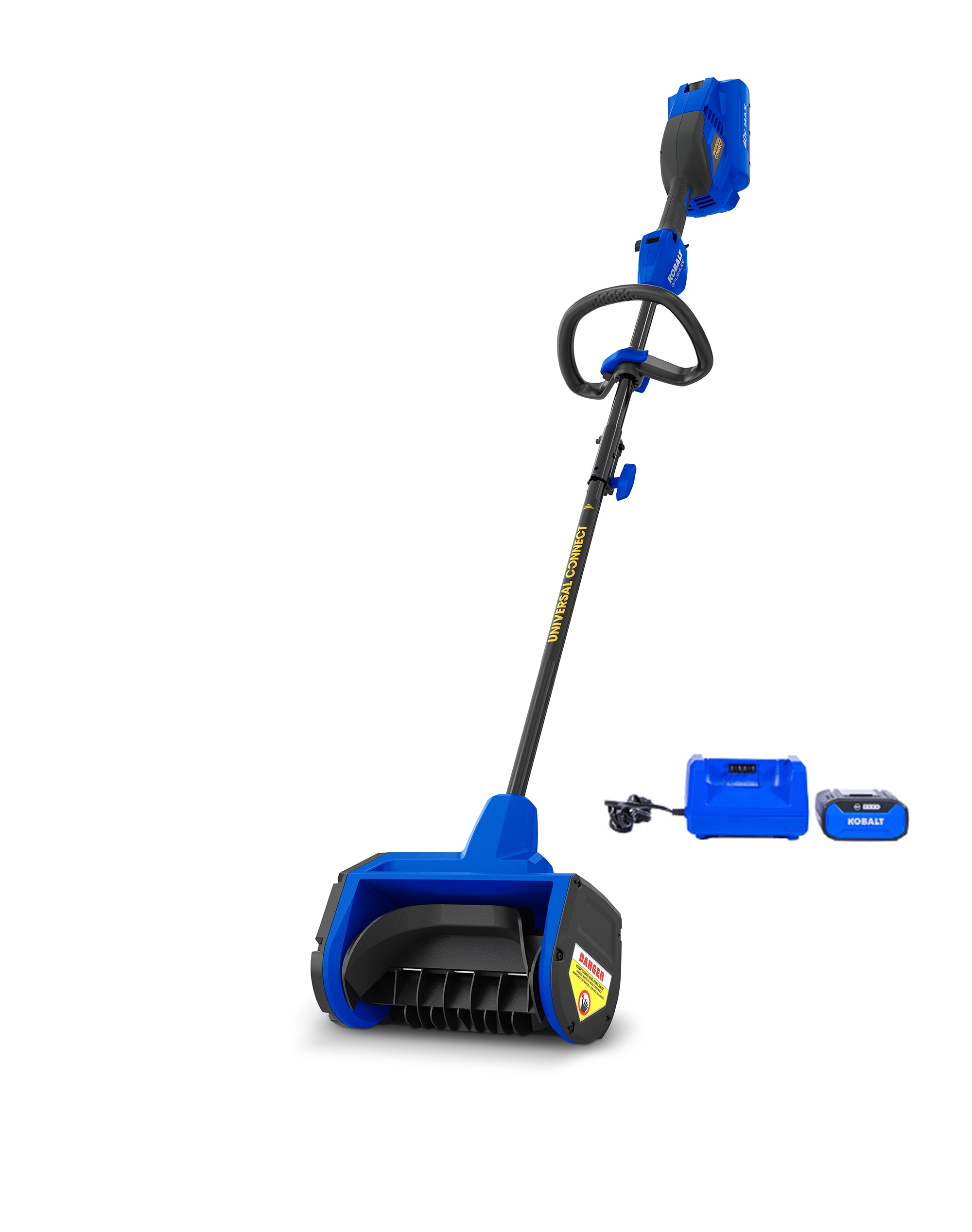 40-volt 12-in Single-stage Push Cordless Electric Snow Blower Powered Snow Shovel 4 Ah (Battery and Charger Included) in Blue | - Kobalt KMSS 1040A-03