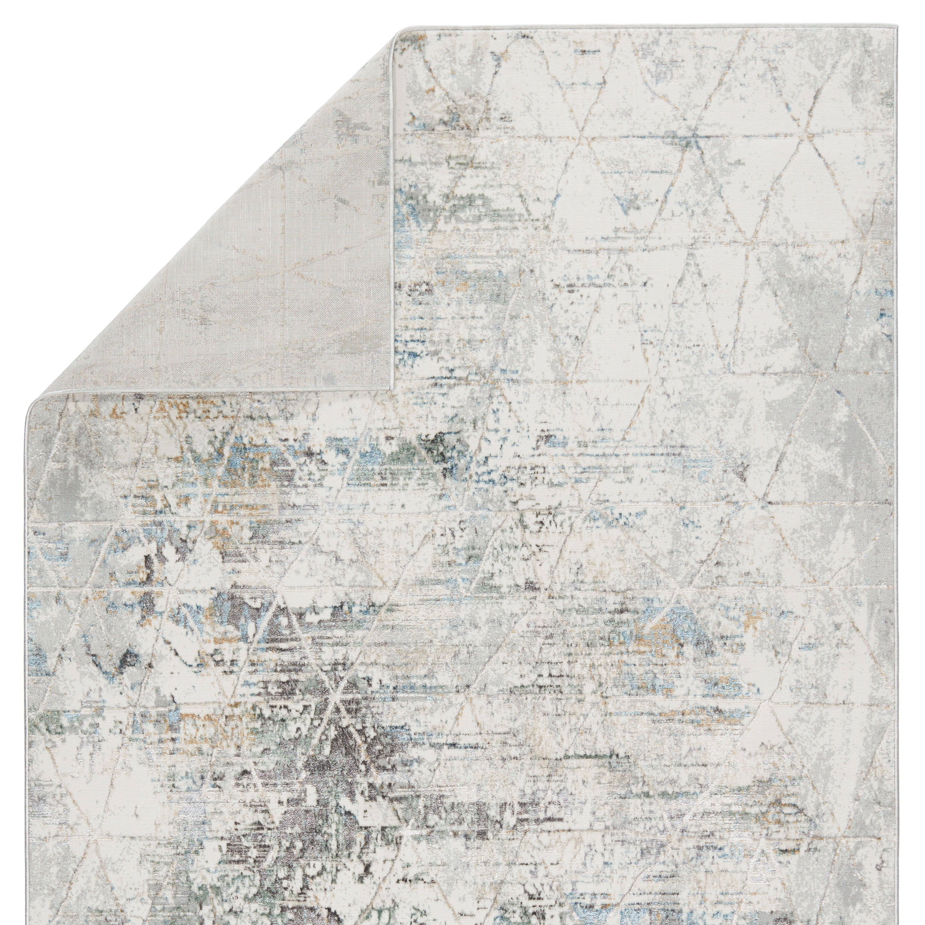 Melo Gray Trellis 6' x 9' Synthetic Reversible Area Rug