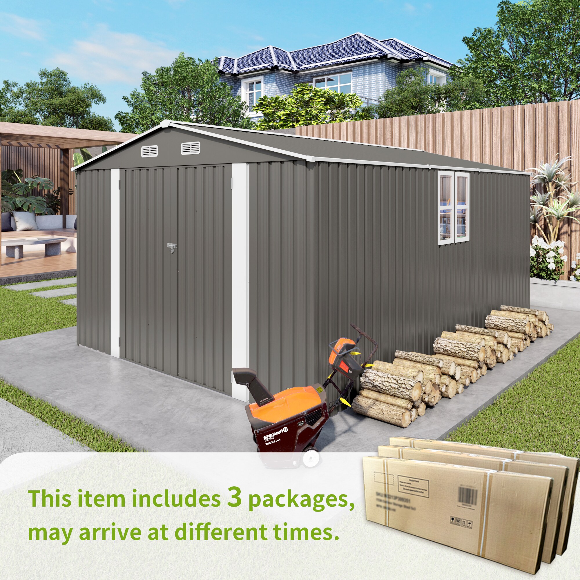 LUXEYARD DS-M-BAC03983 Metal-Storage-Buildings-Sheds - View #6