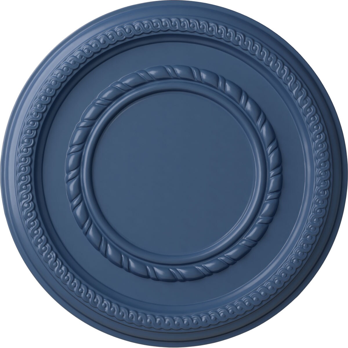 Ekena Millwork CM12FEAMF Federal Roped Small 12.5-in W x 12.5-in L Painted Americana Polyurethane Whole Ceiling Medallion