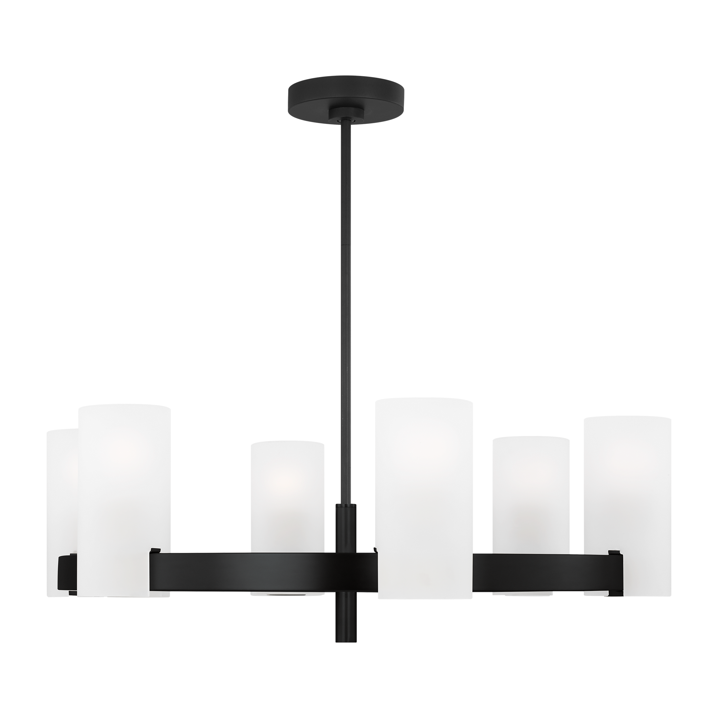 Scott Living DJC1166MBK Rhode 6 -Light Black Modern/contemporary For Use in Dining Rooms, Foyers, Living Rooms Chandelier