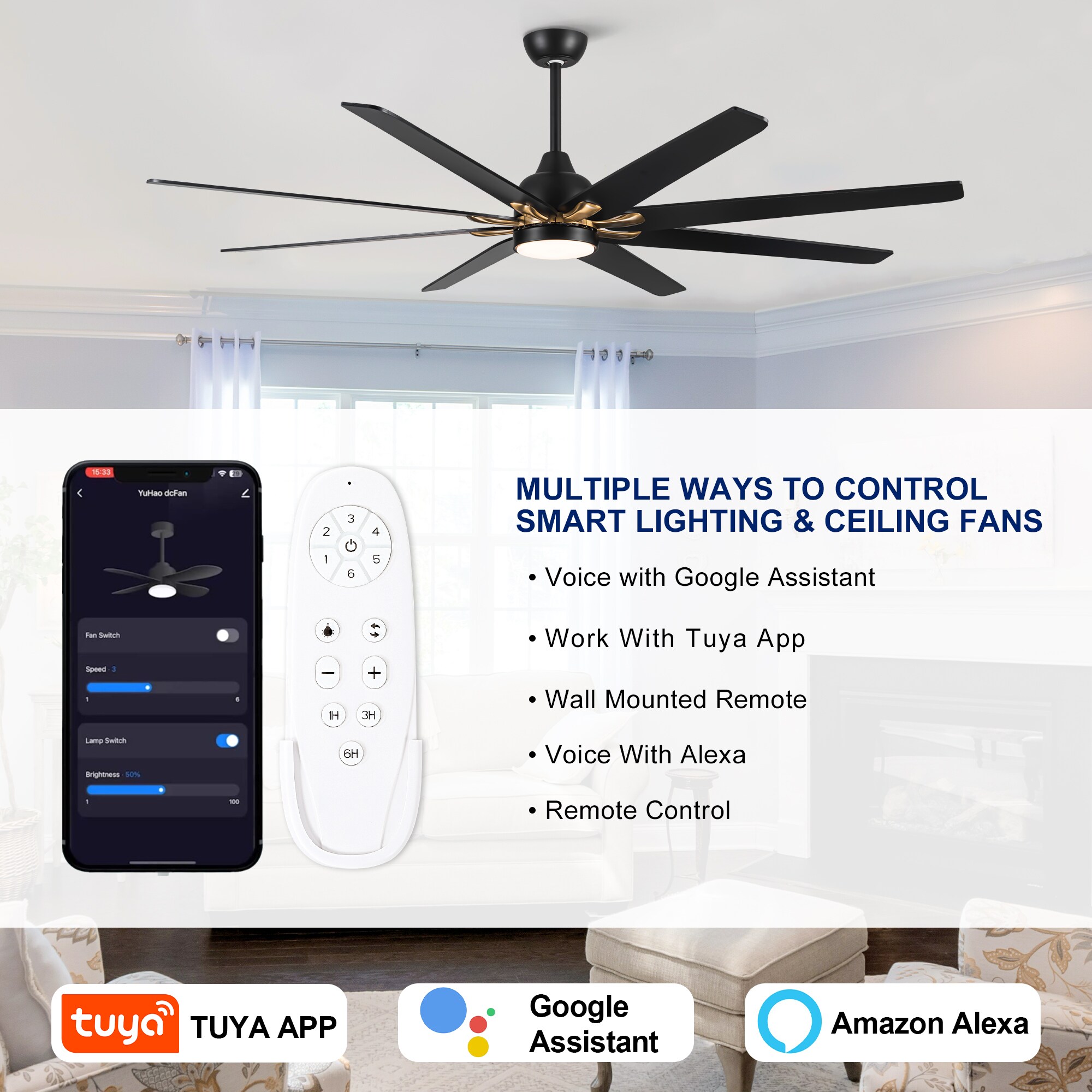 YUHAO LSDC1160BKG722 Ceiling-Fans - View #6