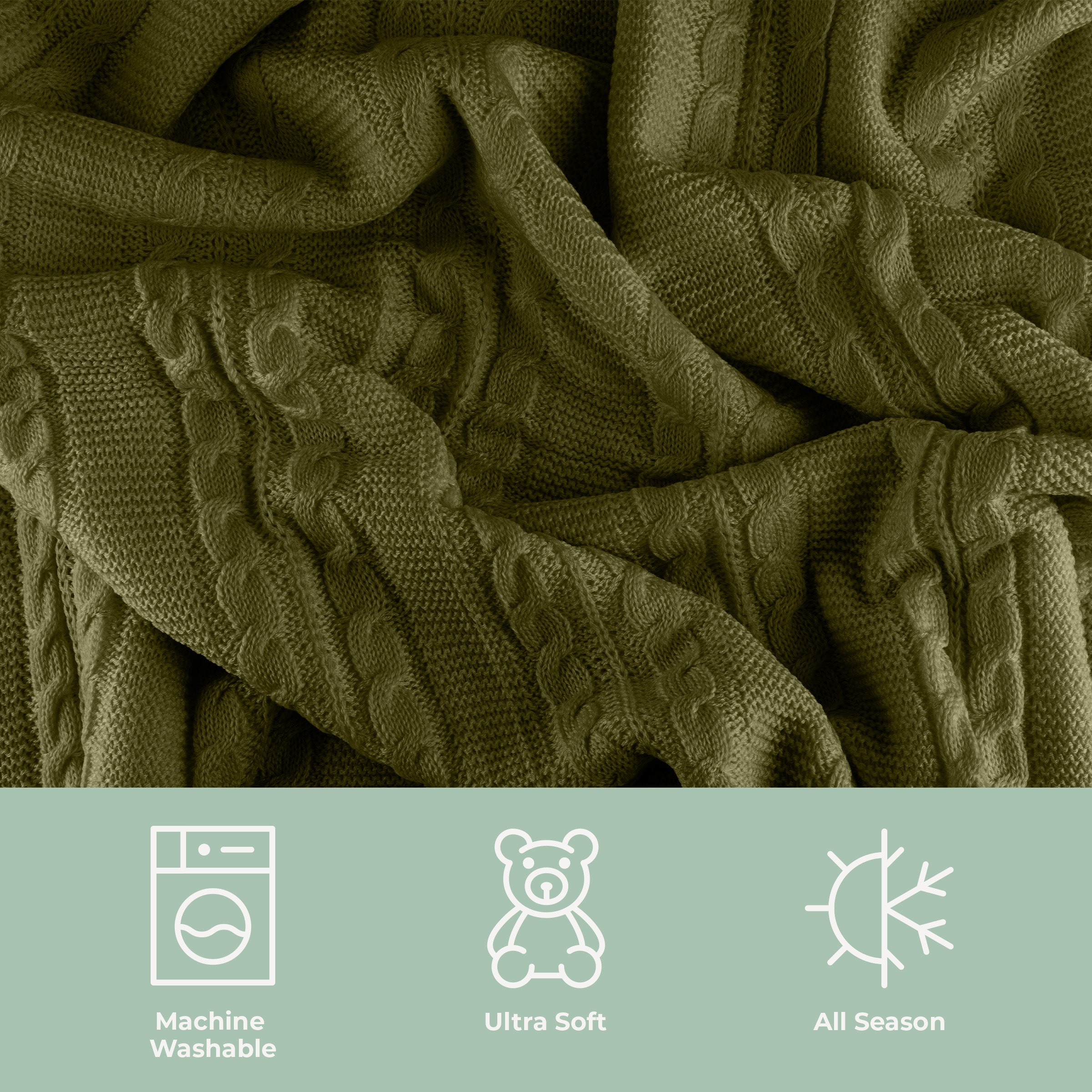 Lavish Home 66-THROW60-G Blankets-And-Throws - View #2